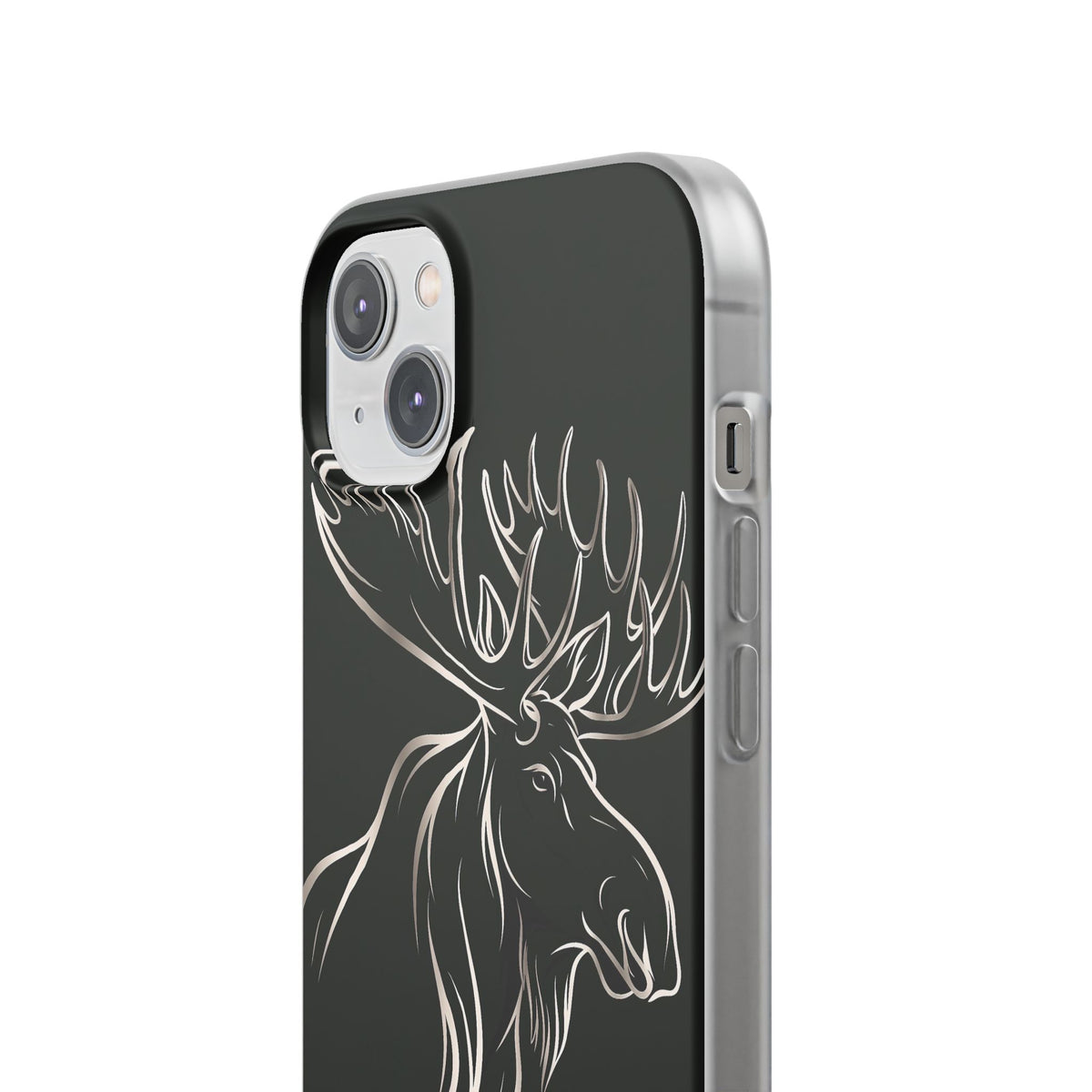 Nordic Moose Contour · Lite Phone Case for iPhone · Black