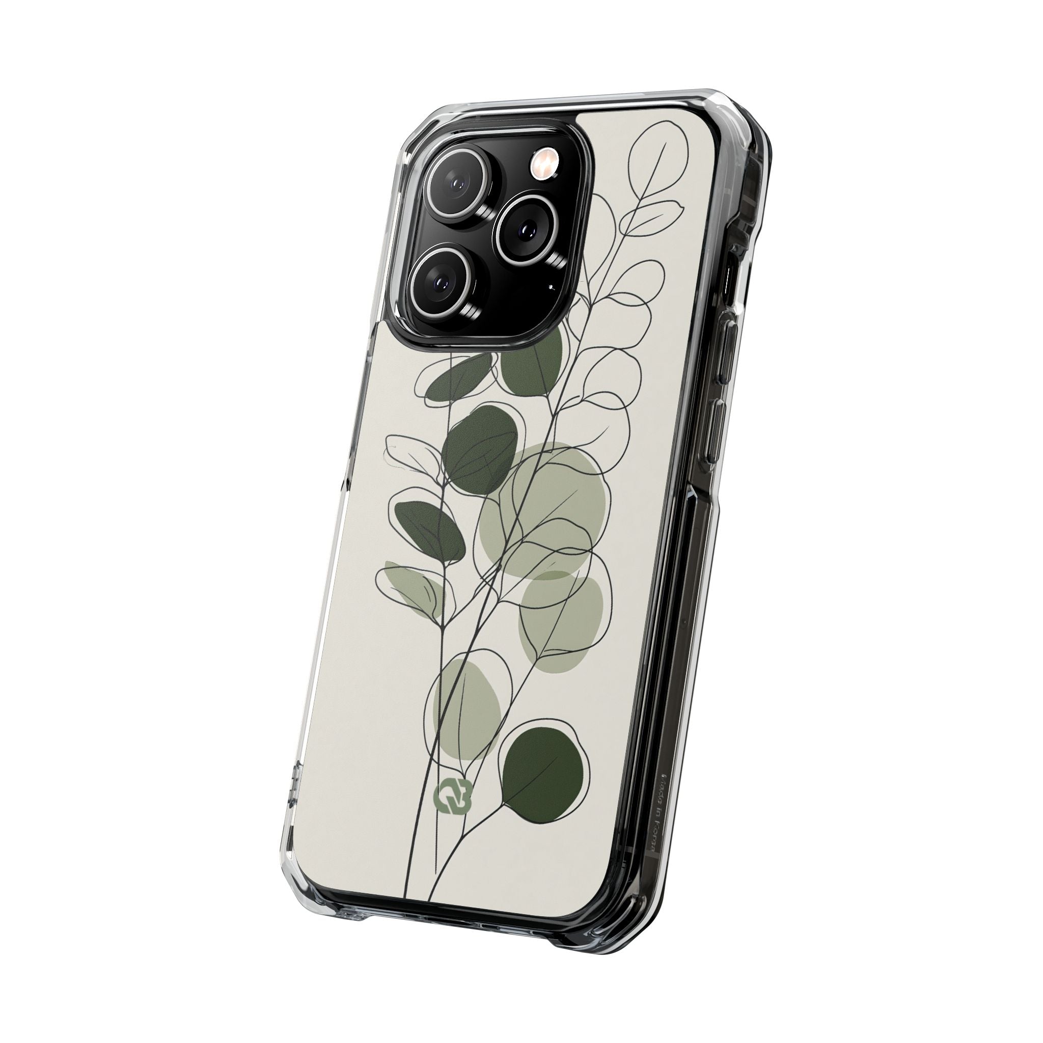 Green Impact MagSafe Phone Case for iPhone - Muted Eucalyptus Sketch