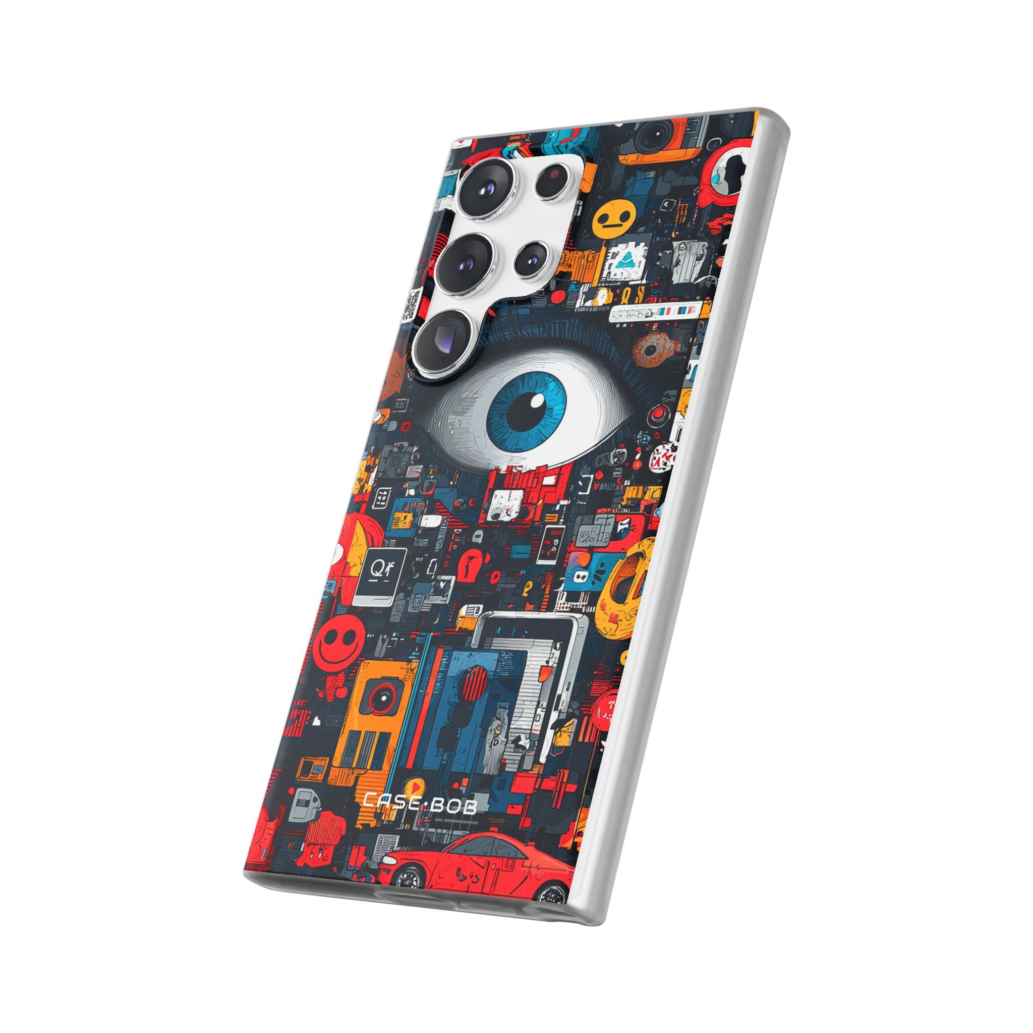 Digitaalinen Silmä Sininen Samsung S23 Ultra -pehmeä suojakotelo