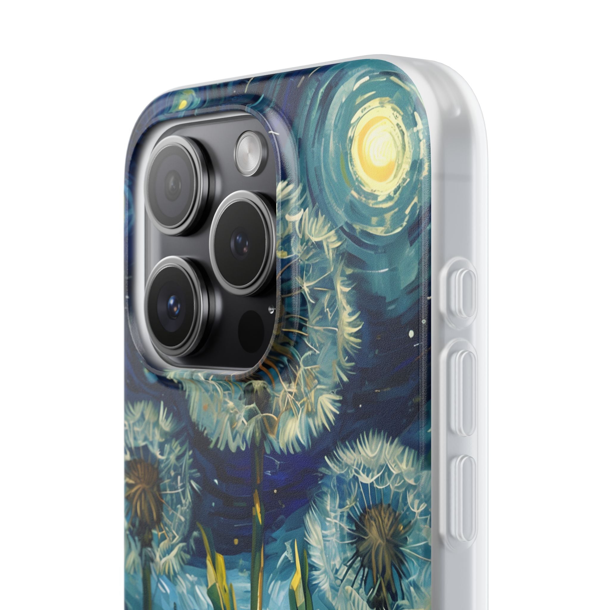 Starry Dandelion Swirl · Soft Phone Case for iPhone