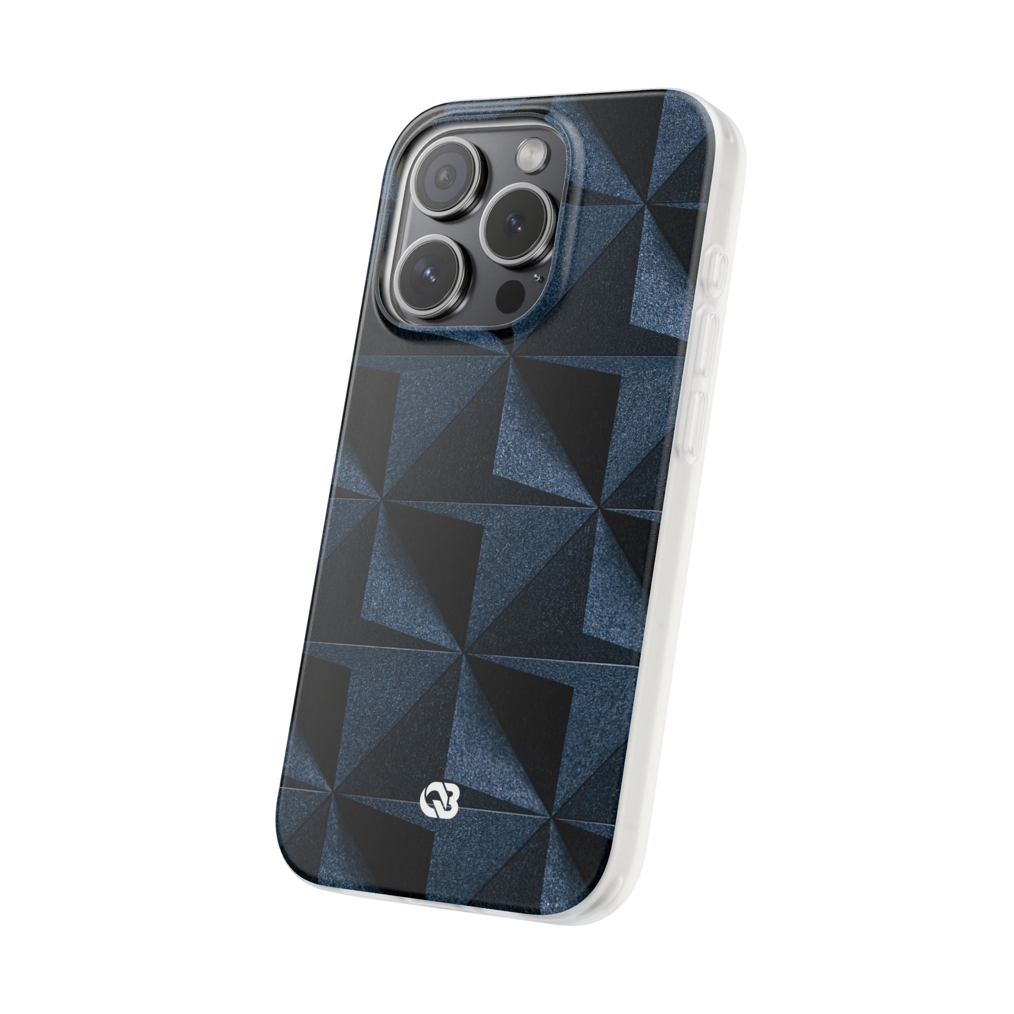 Blue Lite Phone Case for iPhone - Indigo Basalt Facets