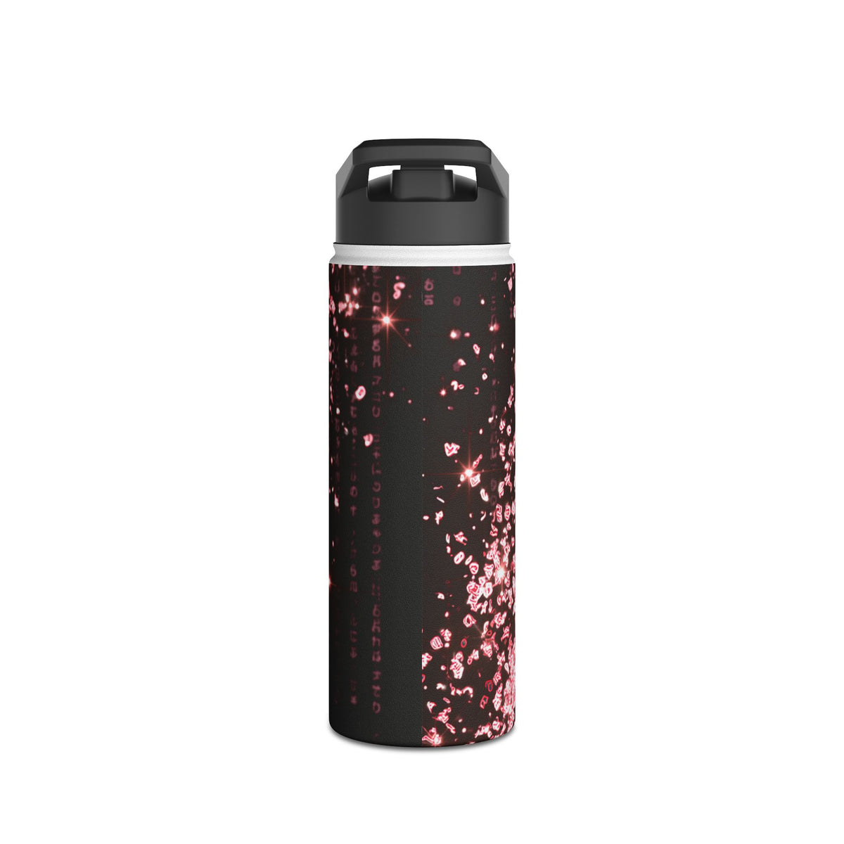 Rose Digital Cascade · Insulated Water Bottle · Pink