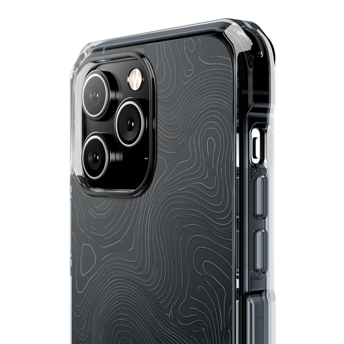 Obsidian Elevation · Clear Impact Magnetic Phone Case for iPhone · Black