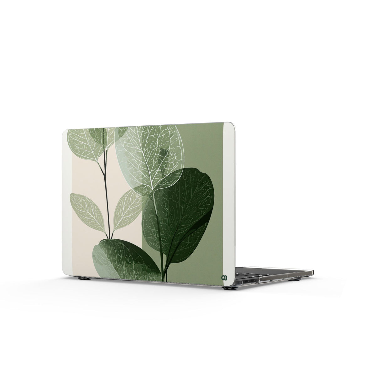 Layered Eucalyptus Study · Clear Hard Case for MacBook · Green