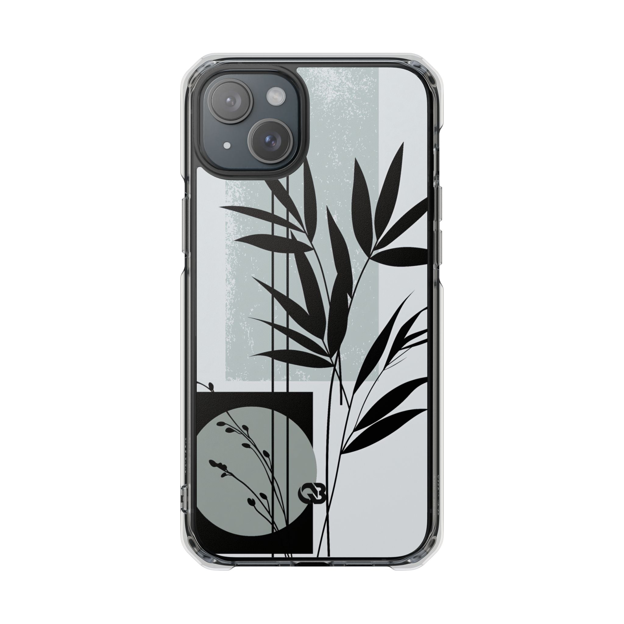 Grey Impact MagSafe Phone Case for iPhone - Sage Bamboo Noir
