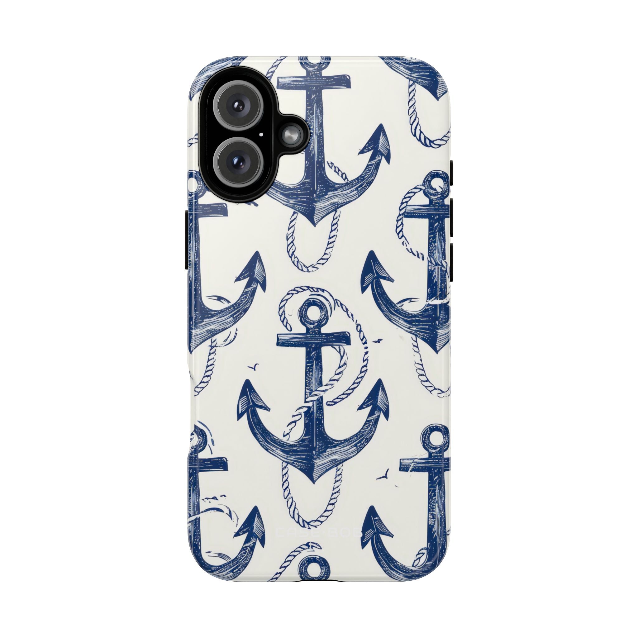 Navy Anchor Drift iPhone 16 Plus Case - Tough