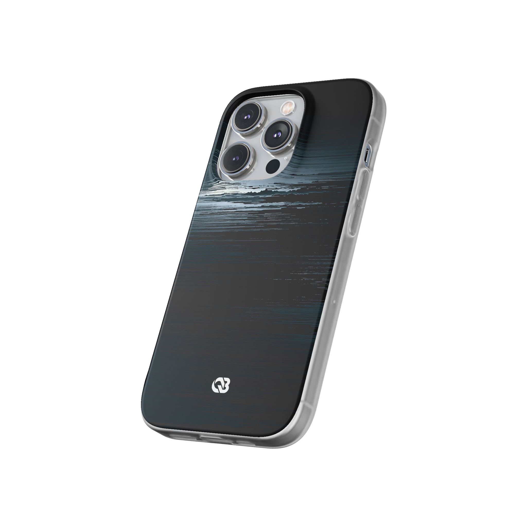 Black Lite Phone Case for iPhone - Frozen Signal Glitch