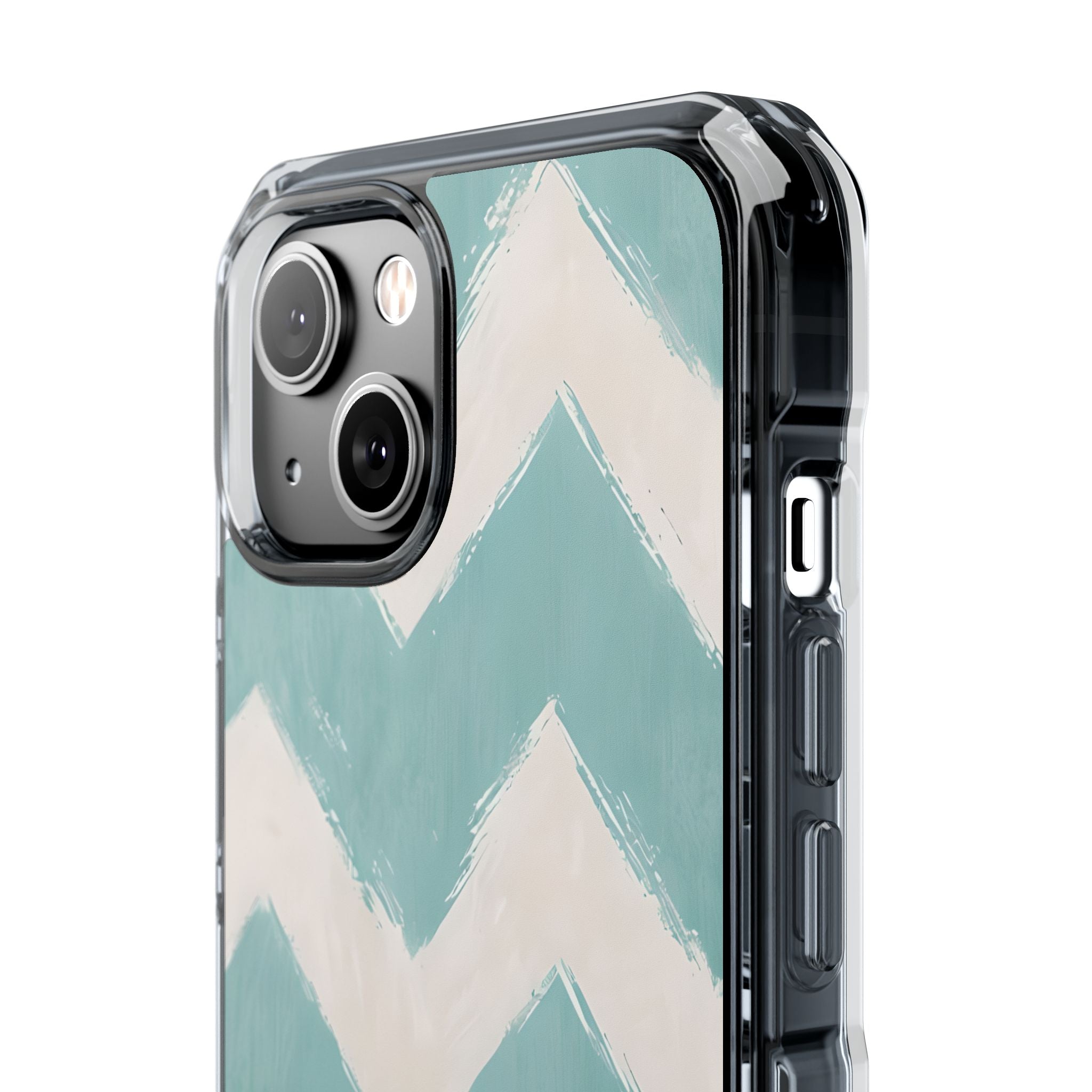 Teal Painted Chevron · Custodia Impact per iPhone · Magsafe
