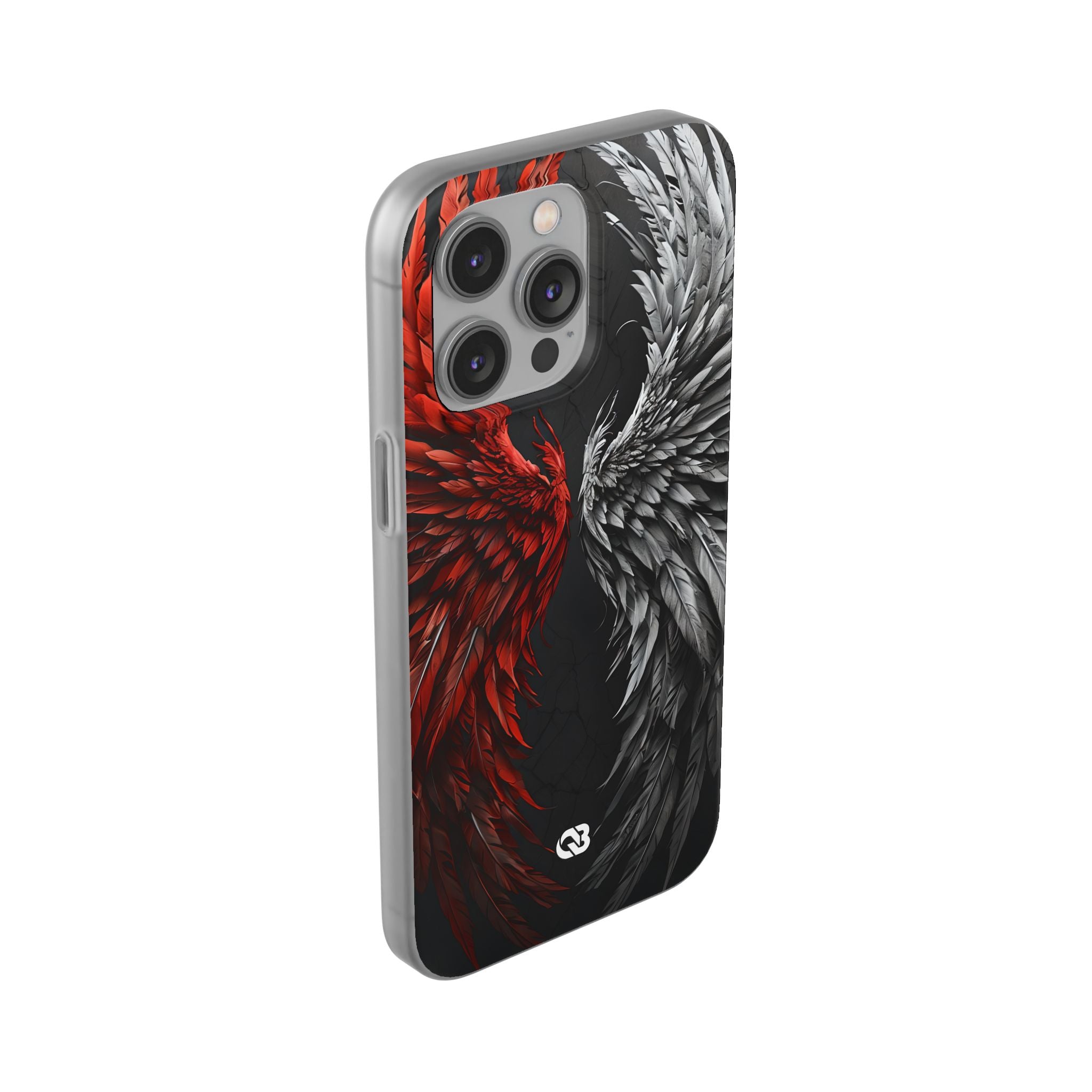 Split Crimson Wing · Soft Phone Case for iPhone