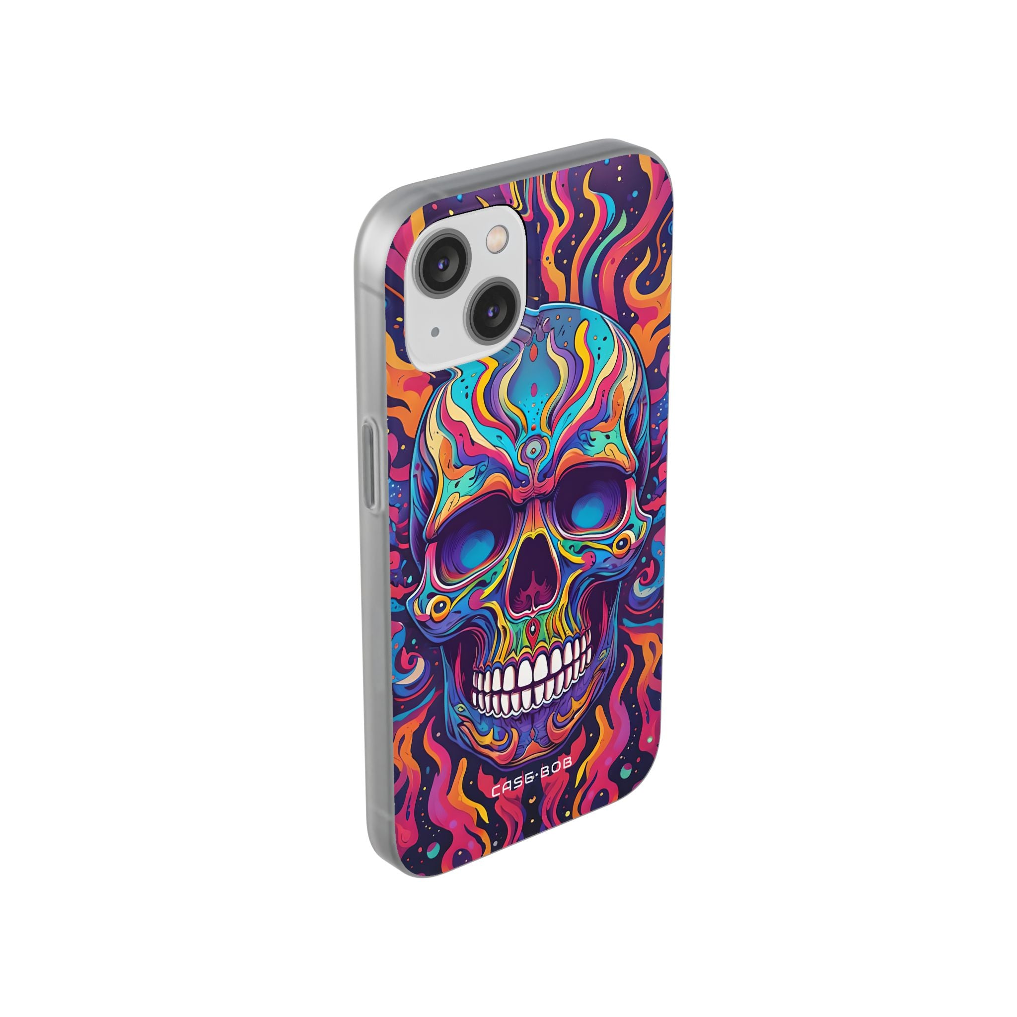 Flaming Skull iPhone 14 Cover - Blød