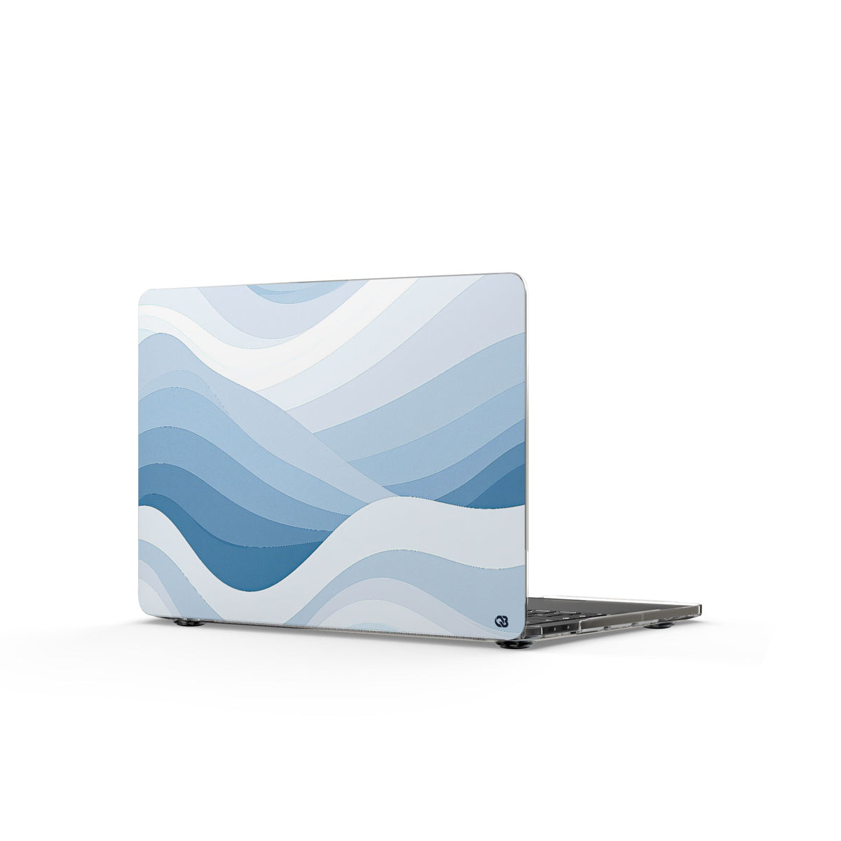 Glacial Contour · Clear Hard Case for MacBook · Blue