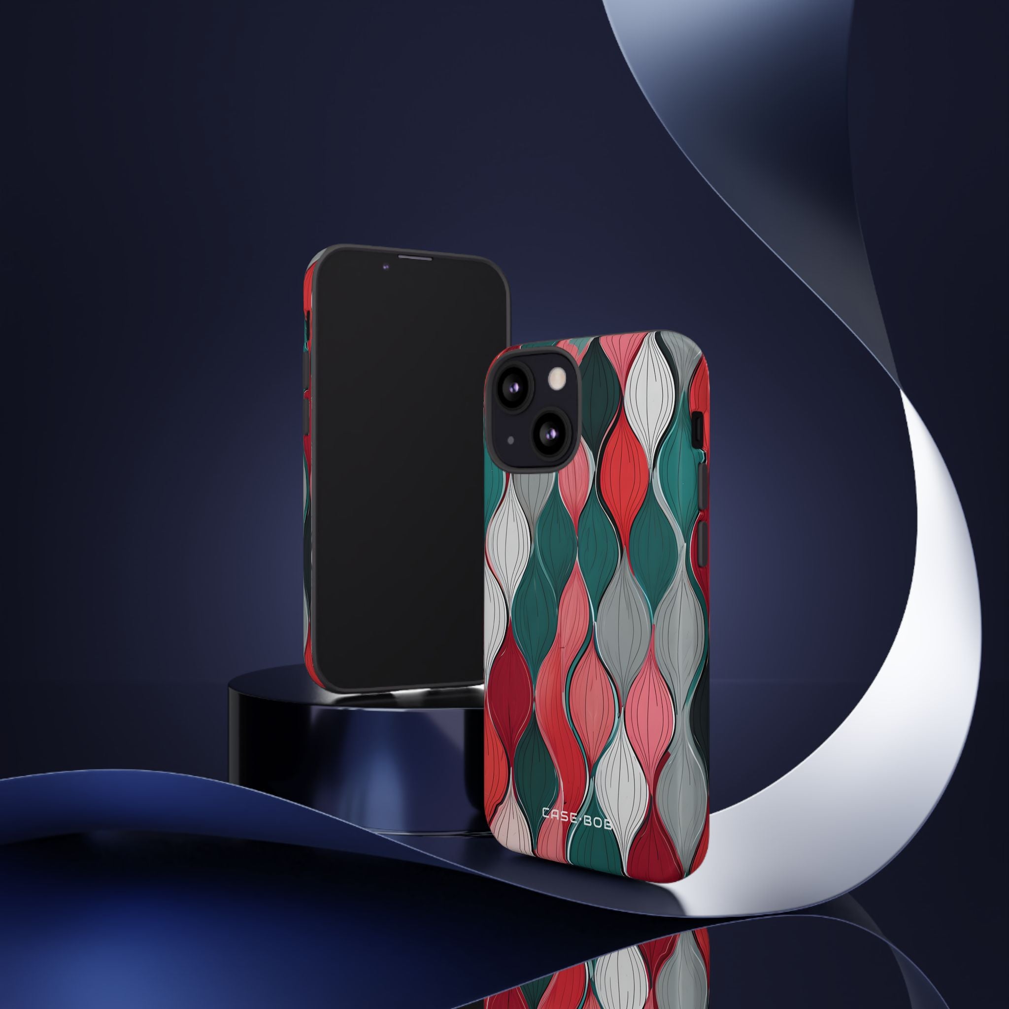 Leaf Cascade Teal iPhone 13 Mini Case - Tough