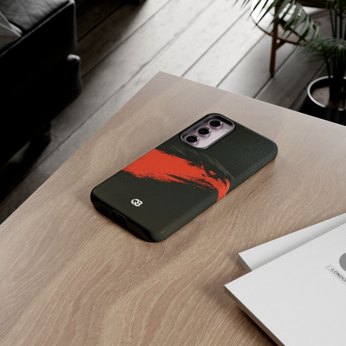 Crimson Raptor Noir · Tough Phone Case for Samsung · Black