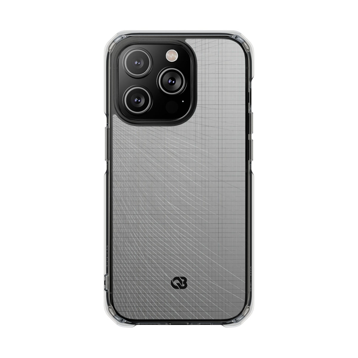 Grey Impact MagSafe Phone Case for iPhone - Chrome Mesh Warp