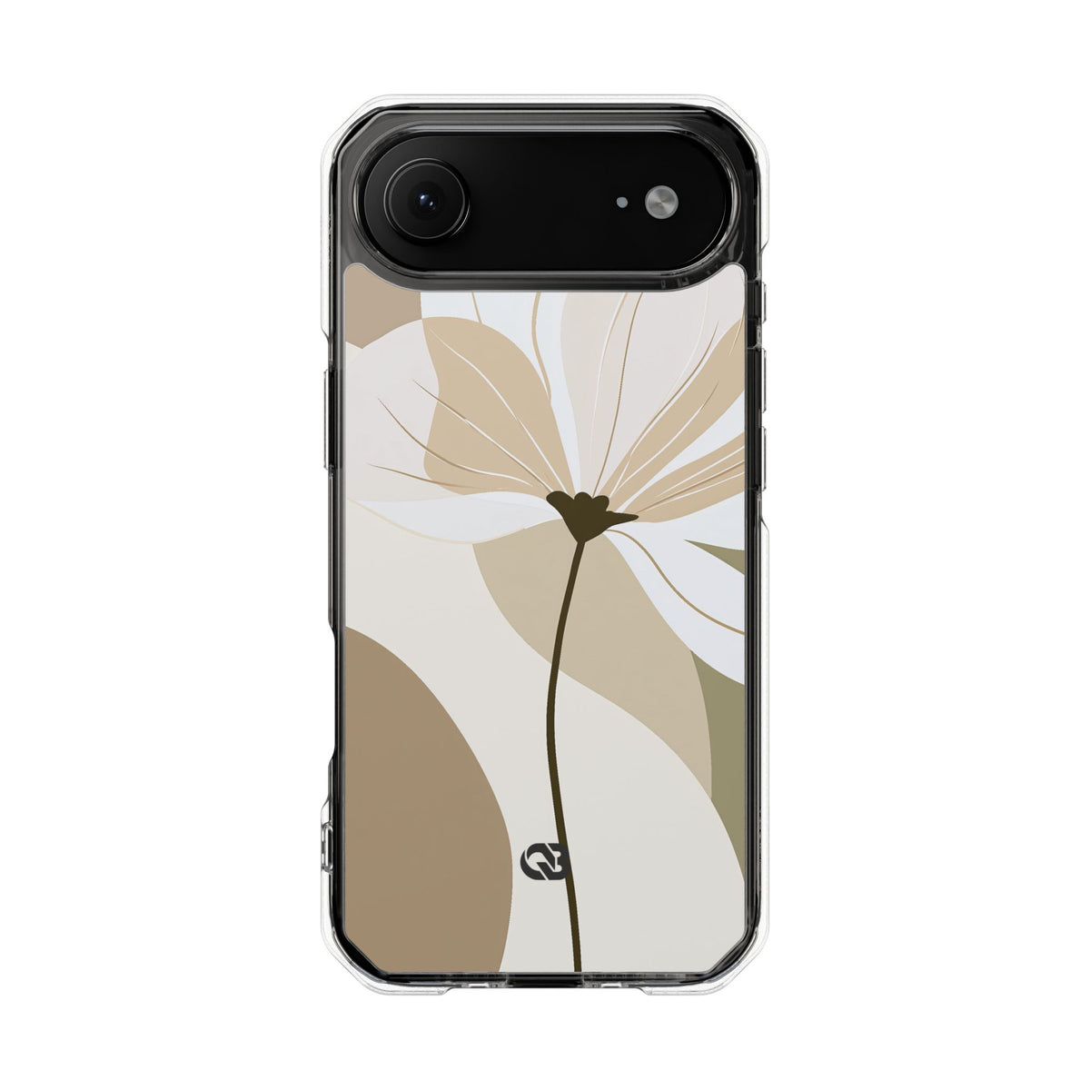 Soft Petal Bloom · Clear Impact Magnetic Phone Case for iPhone · Beige