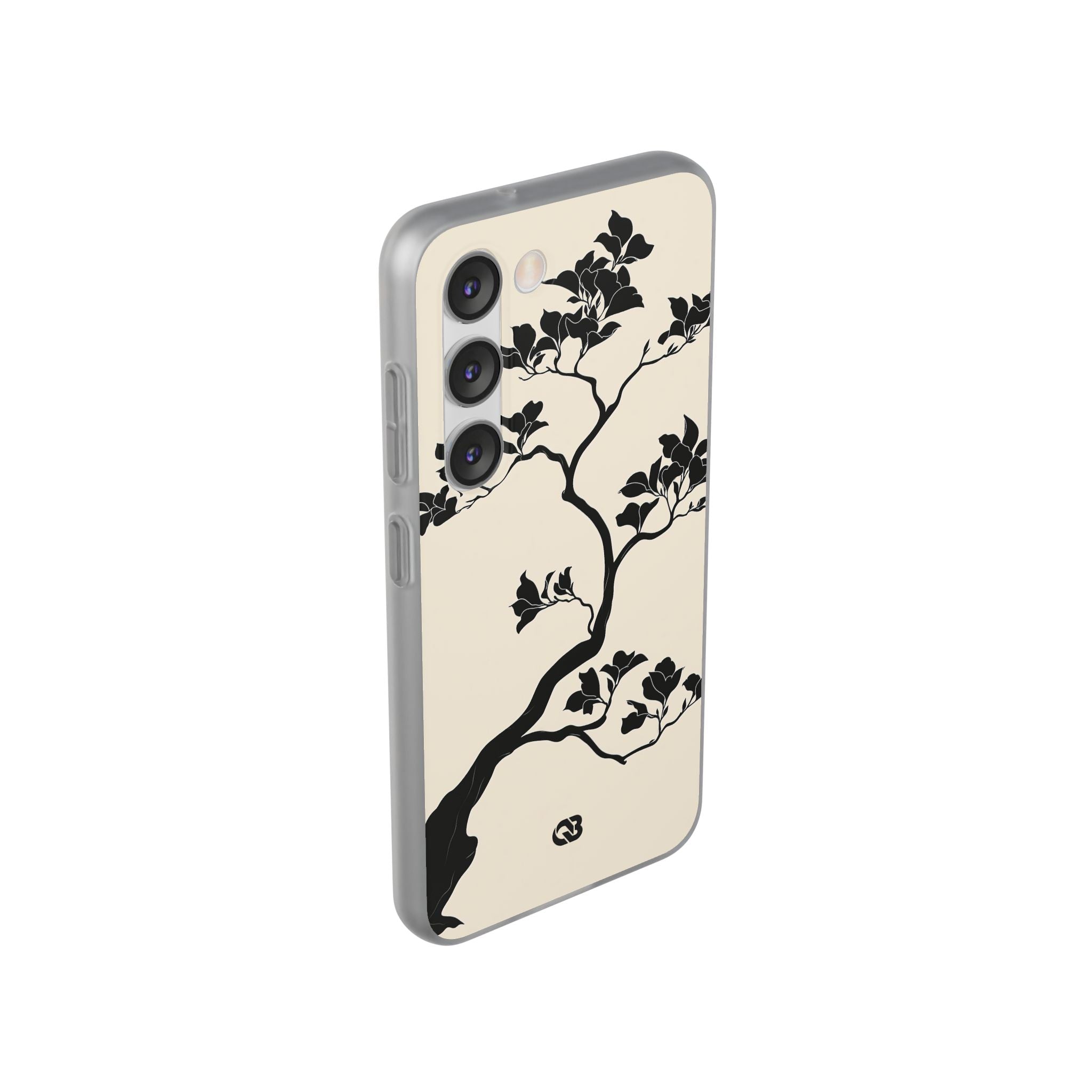 Beige Lite Phone Case for Samsung - Obsidian Bonsai Silhouette