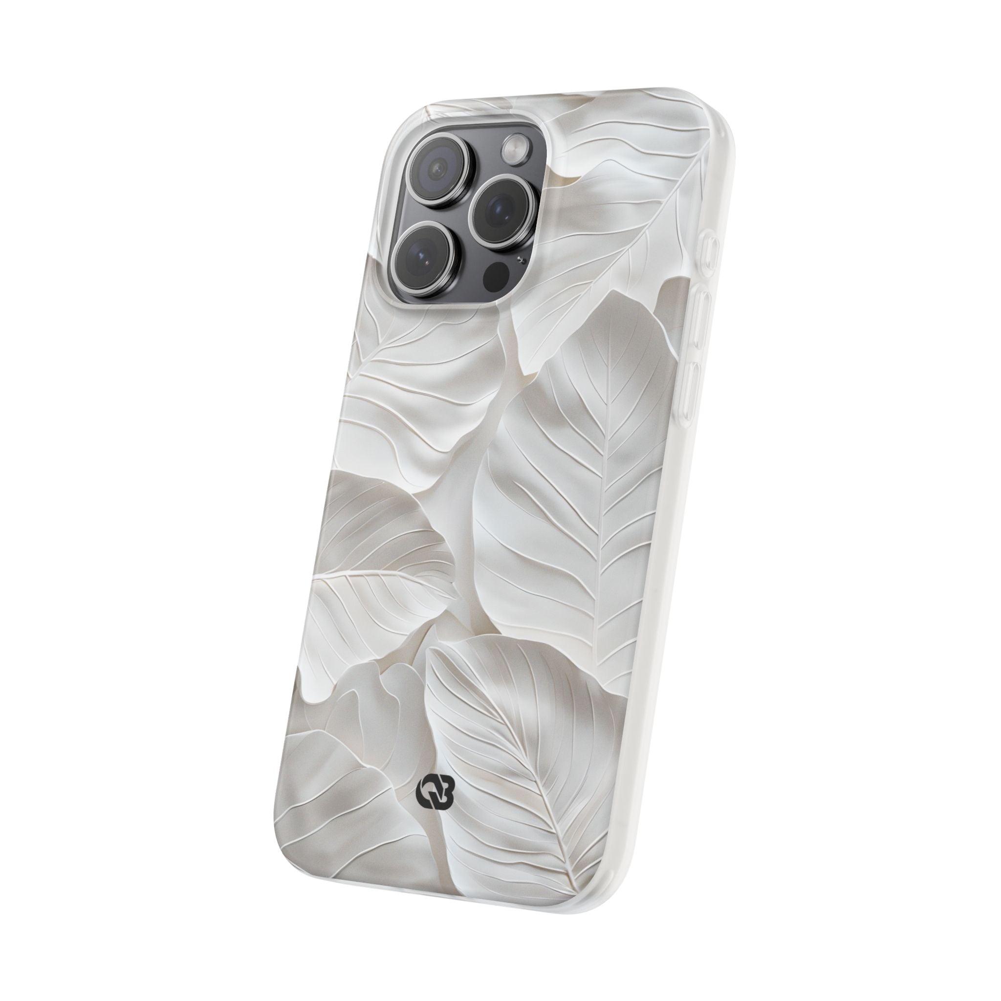 Sculpted Ivory Leaves · Soft Phone Case for iPhone