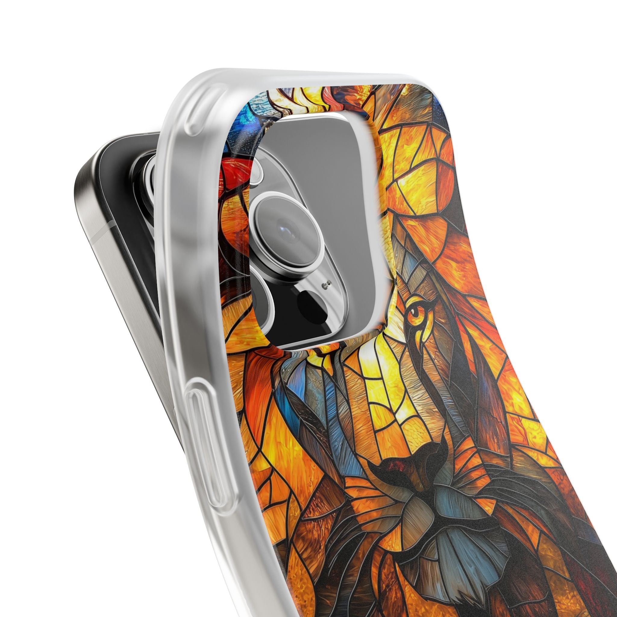 Amber Glass Lion · Soft Phone Case for iPhone