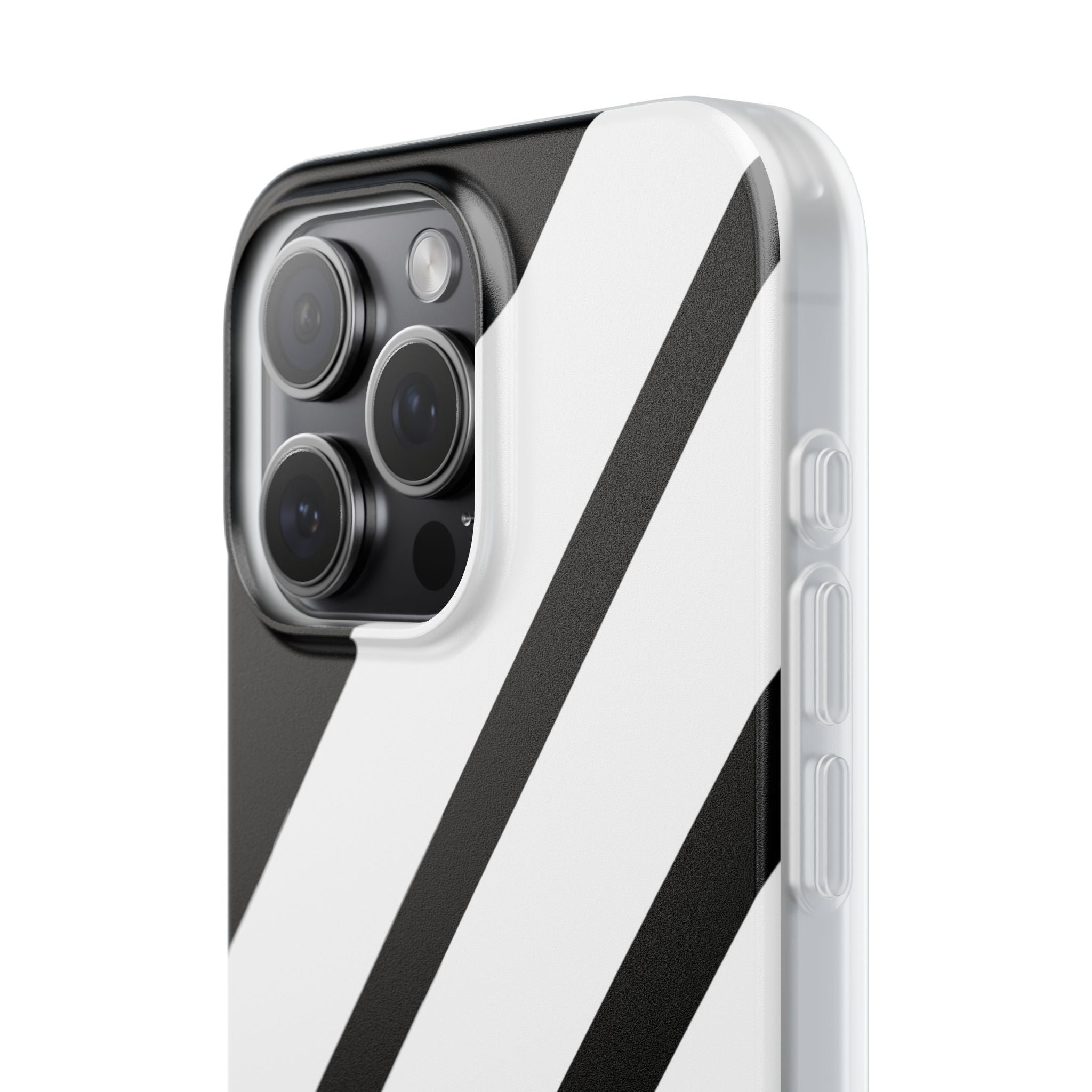 Diagonale Streifen Noir iPhone 15 Pro Max Case - Soft