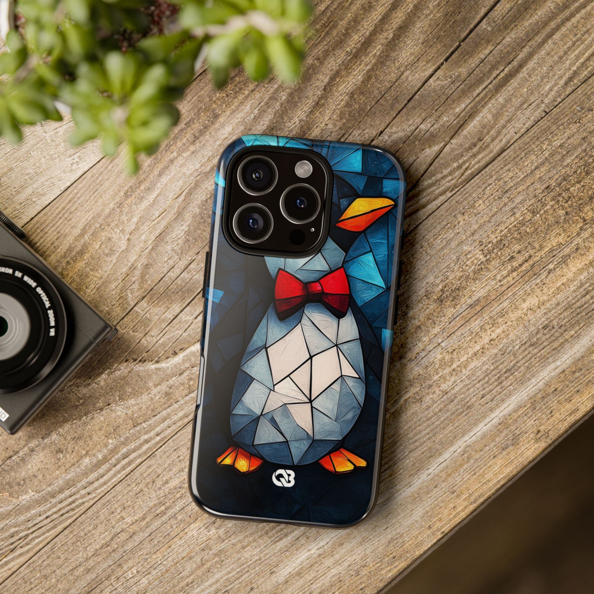 Mosaic Bowtie Penguin · Tough Phone Case for iPhone
