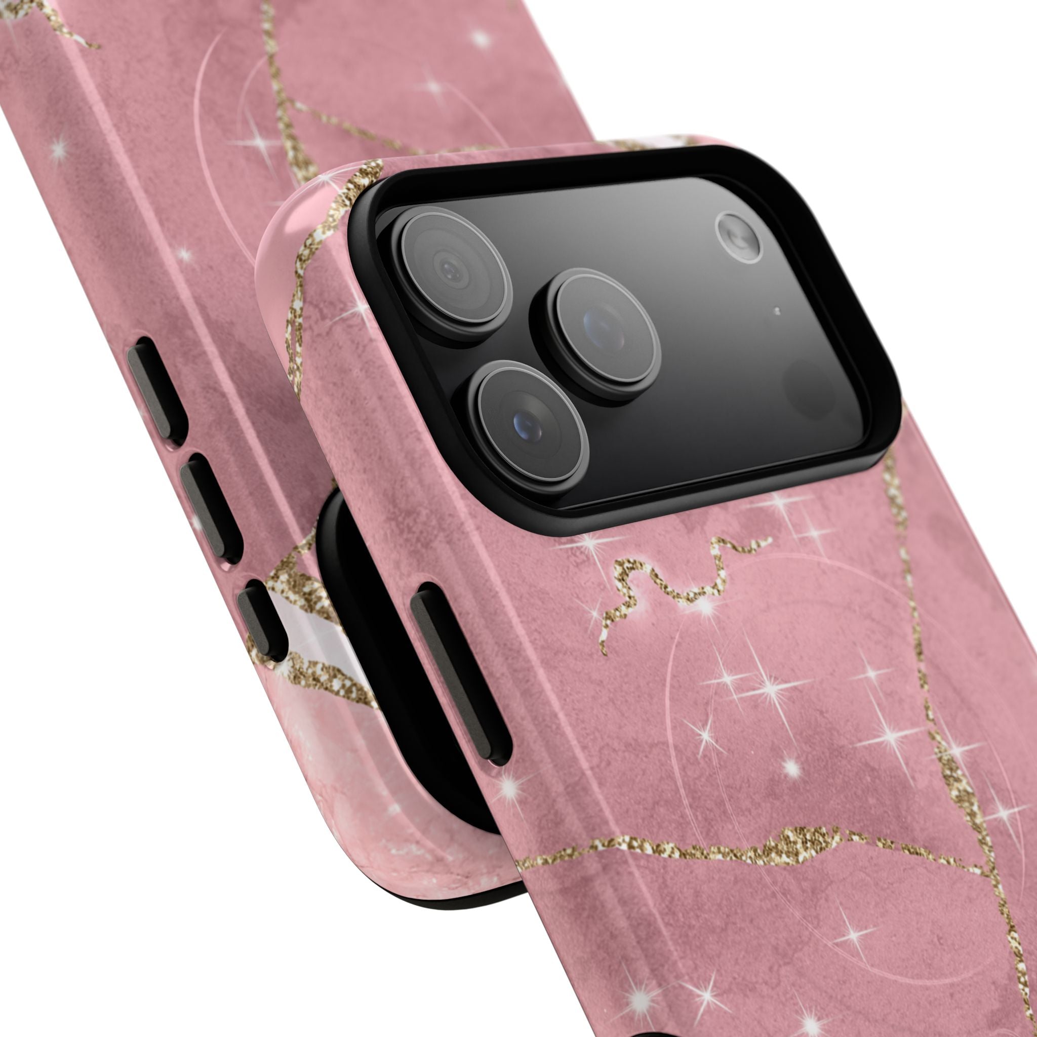 Rose Sparkle Marble · Tough+ Coque de téléphone pour iPhone · Magsafe