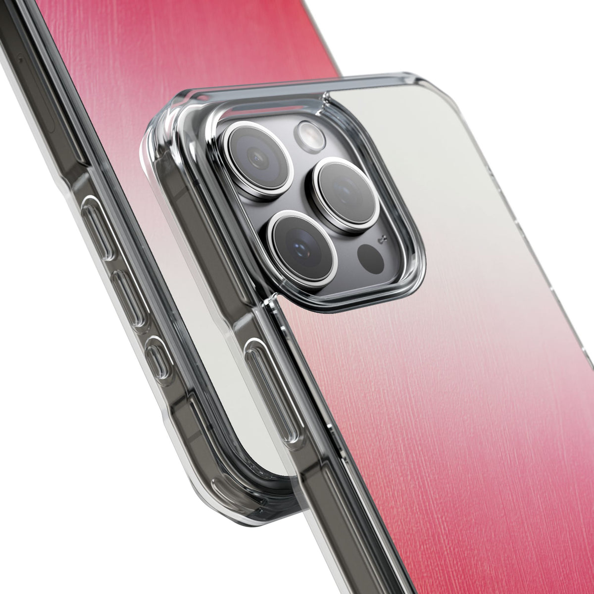 Rose Haze · Clear Impact Magnetic Phone Case for iPhone · Pink
