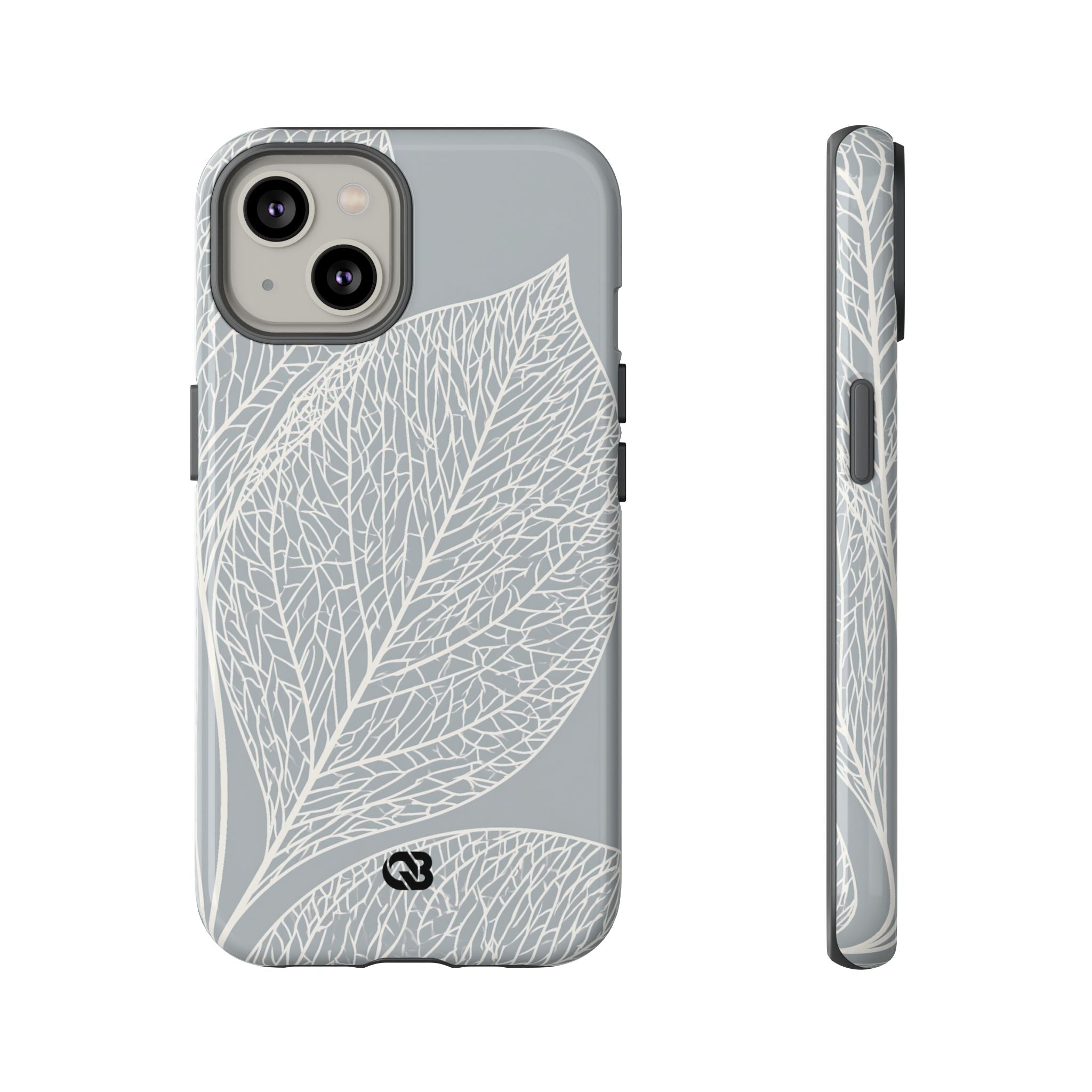 Grey Tough Phone Case for iPhone - Frosted Ash Veins