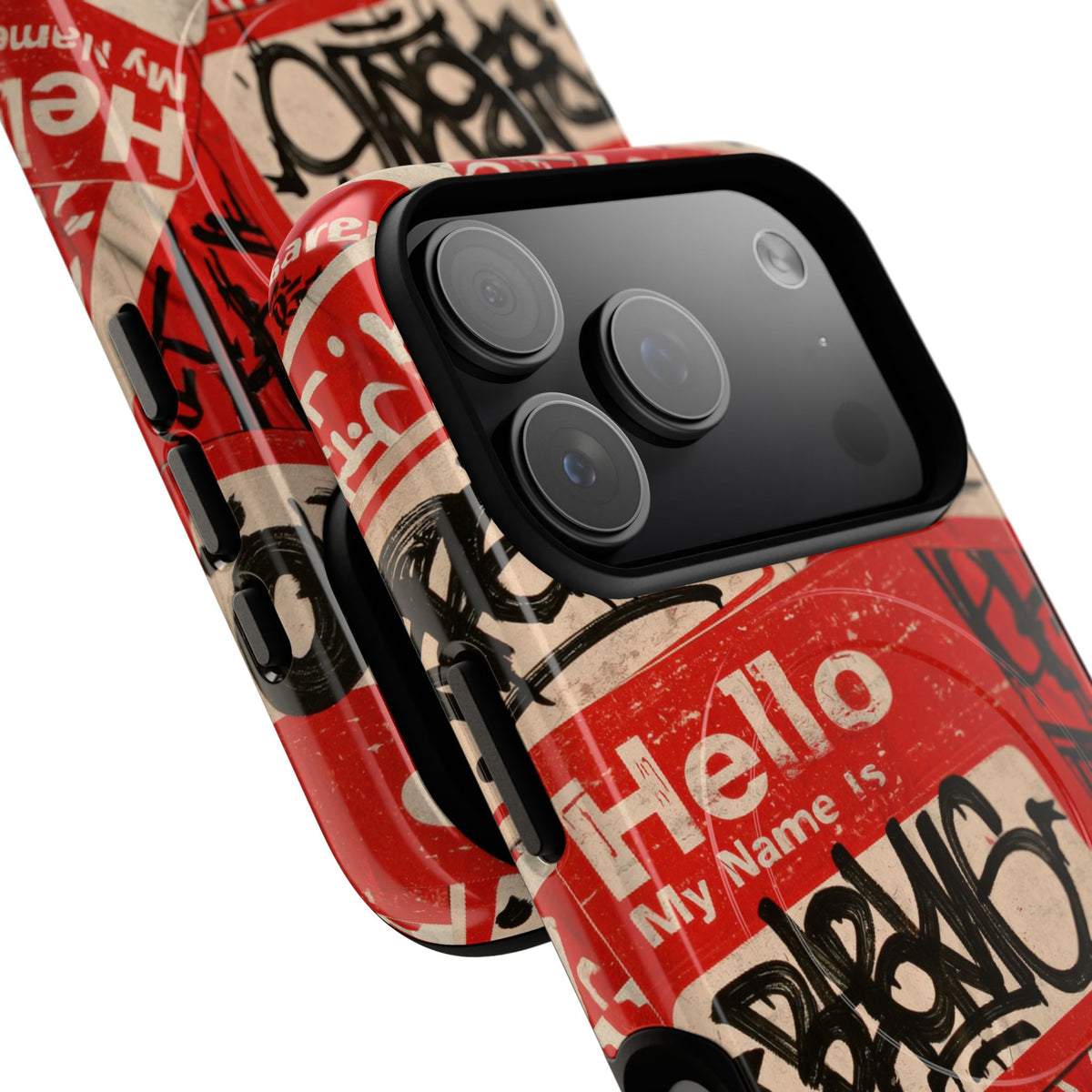 Slap Tag Collage · Tough 2.0 Magnetic Phone Case for iPhone · Red