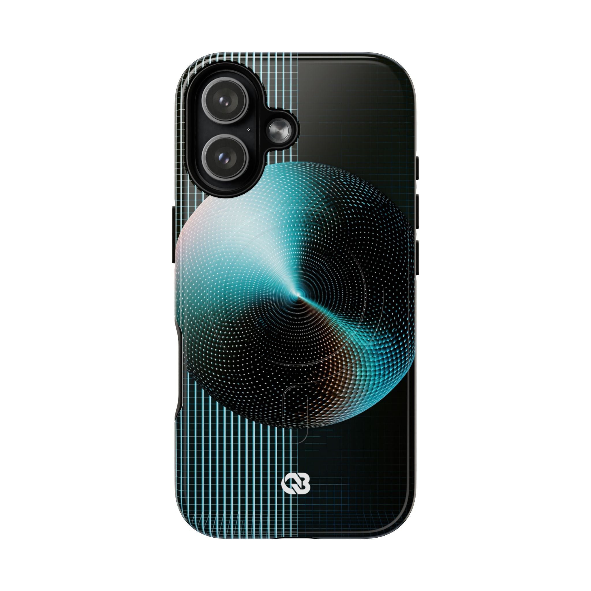 Blue Tough 2.0 Magsafe Phone Case for iPhone - Cyan Vector Sphere