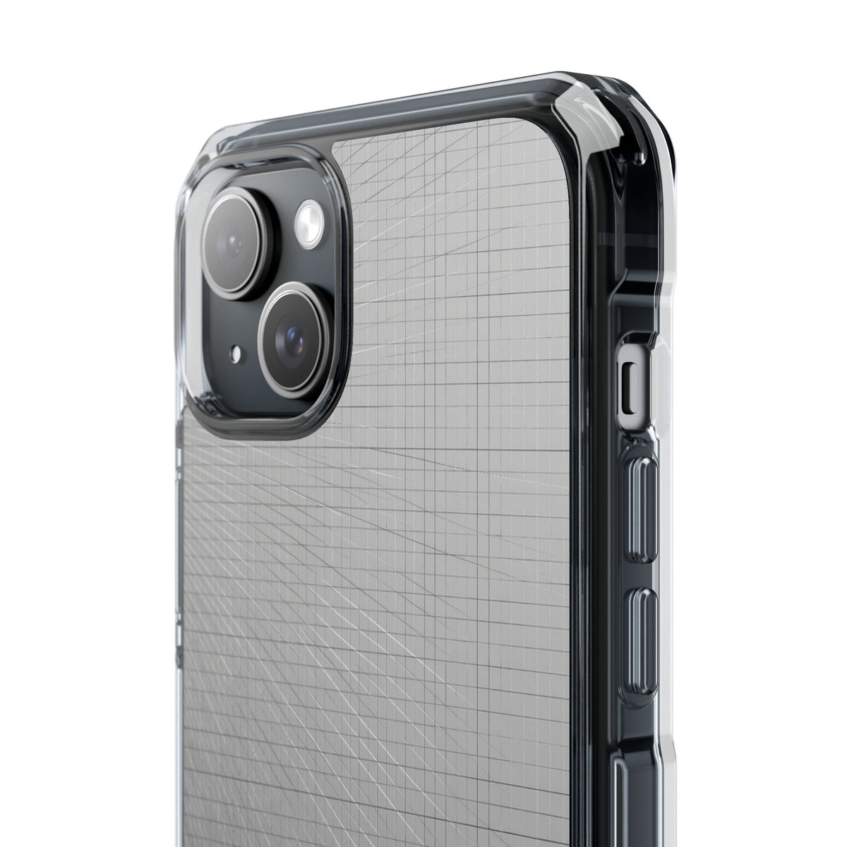 Grey Impact MagSafe Phone Case for iPhone - Chrome Mesh Warp