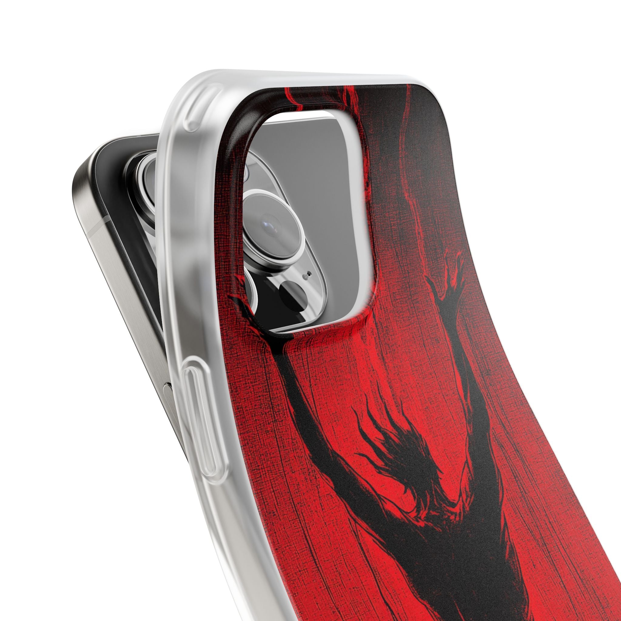 Crimson Shadow Ascent · Soft Custodia per iPhone