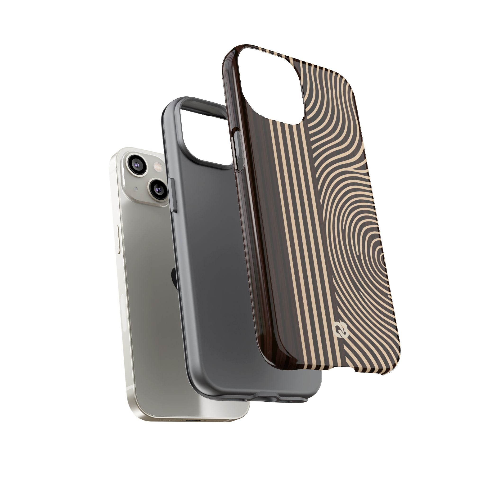 Brown Tough Phone Case for iPhone - Espresso Sand Ridge