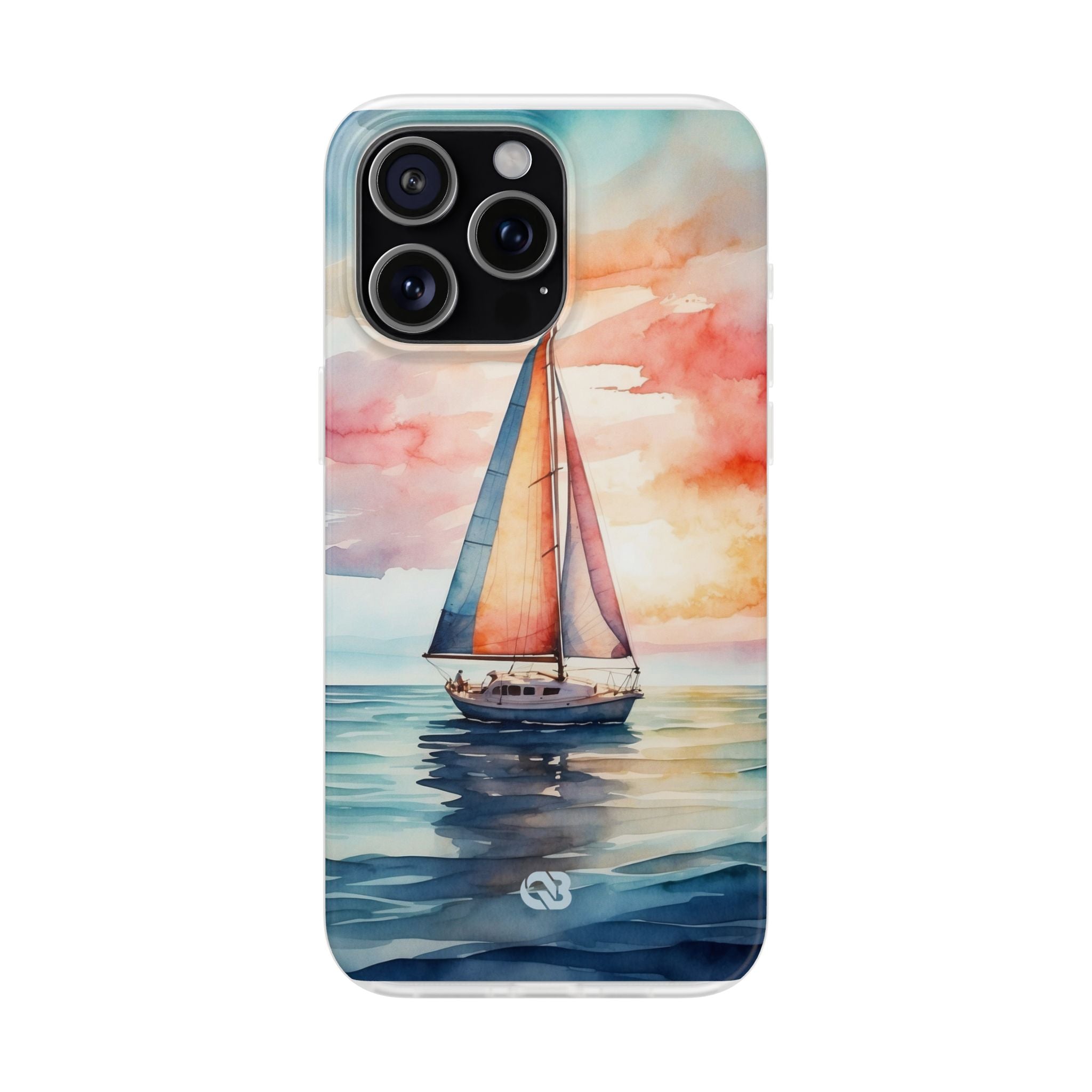 Crimson Horizon Sail · Soft Hoesje voor iPhone