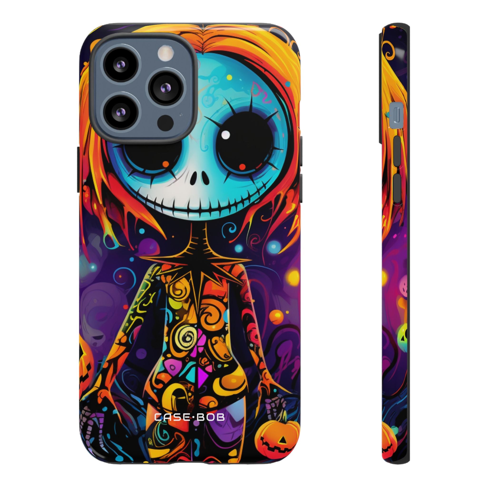 Blue Skull Swirl iPhone 13 Pro Case - Tough - CASE•BOB