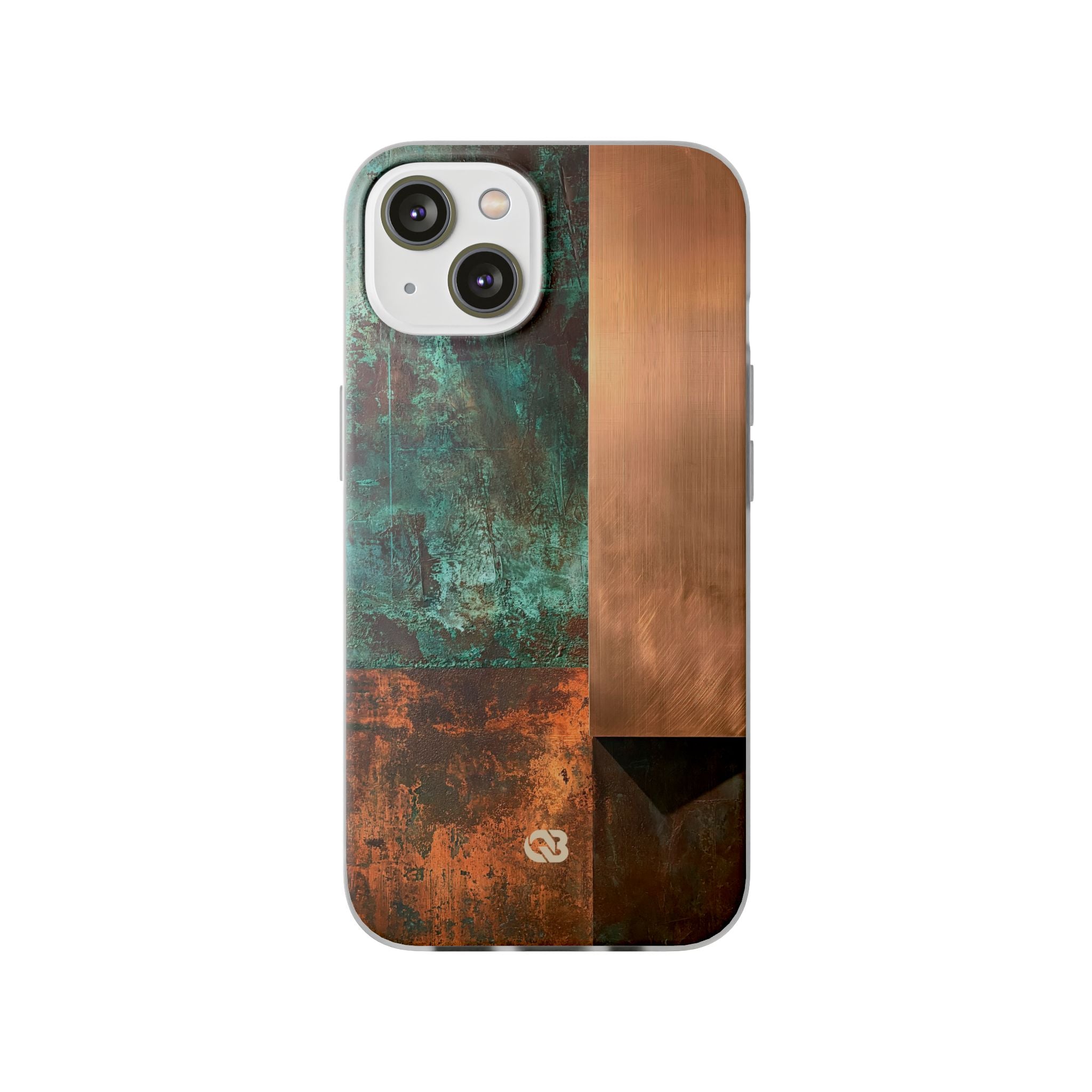 Teal Lite Phone Case for iPhone - Verdigris Copper Slab