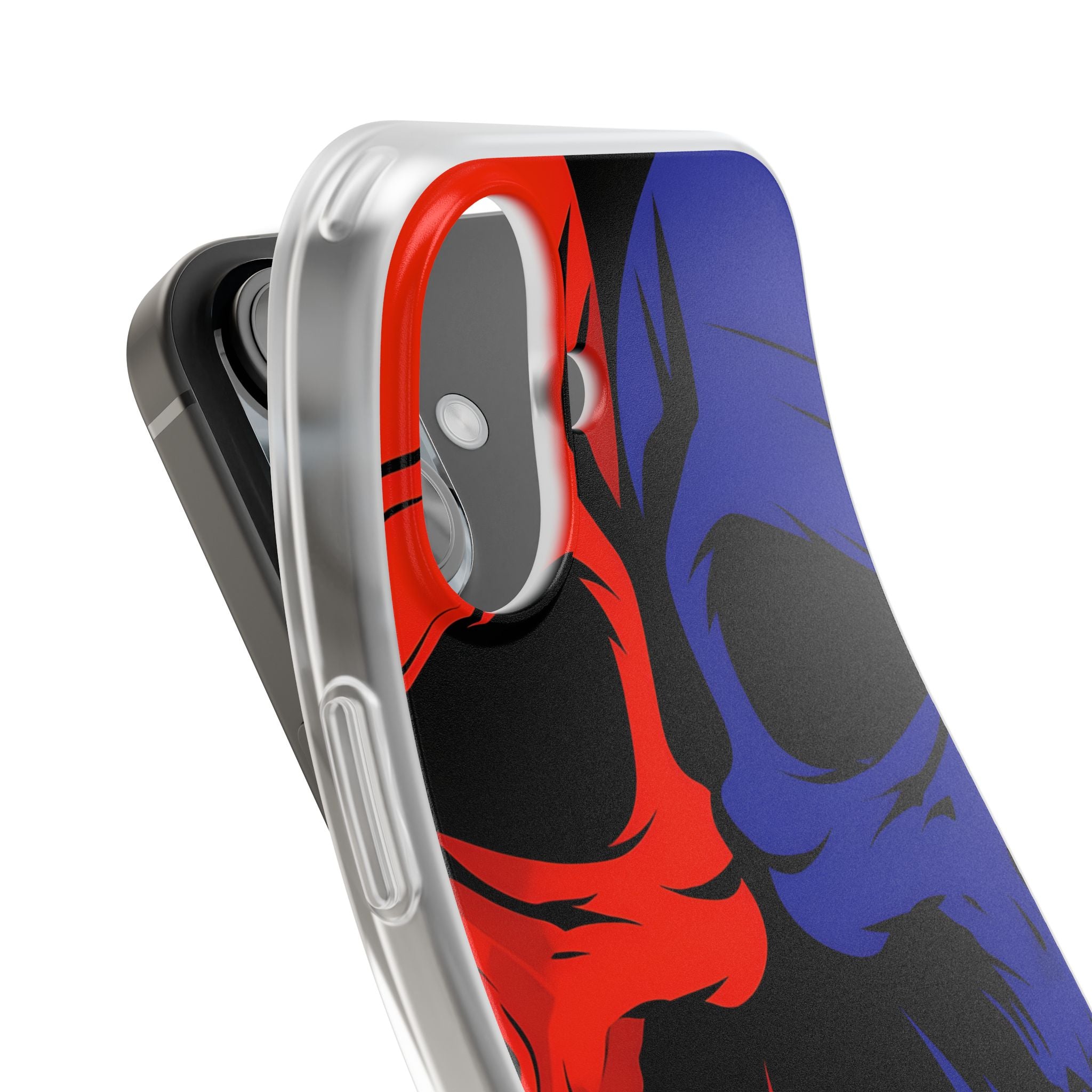 Crimson Cobalt Skulls · Soft Phone Case for iPhone
