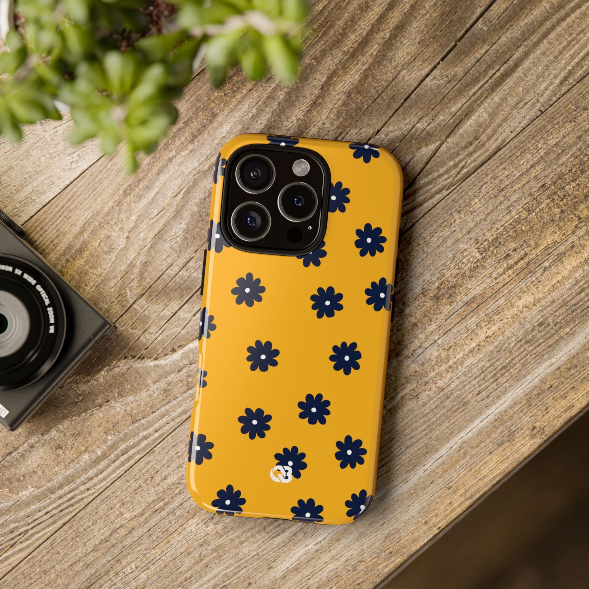 Navy Daisy Mustard · Tough Phone Case for iPhone