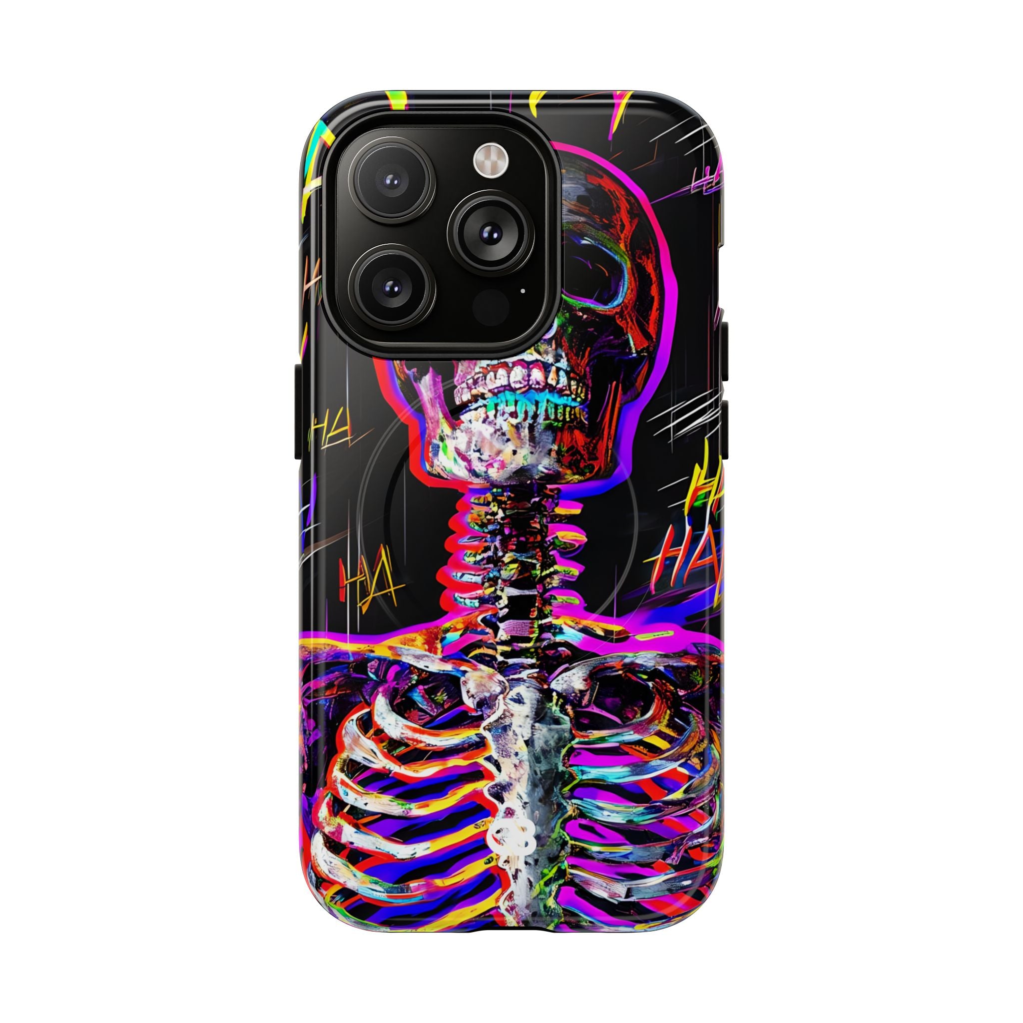Neon Glitch Skeleton · Tough+ Coque de téléphone pour iPhone · Magsafe