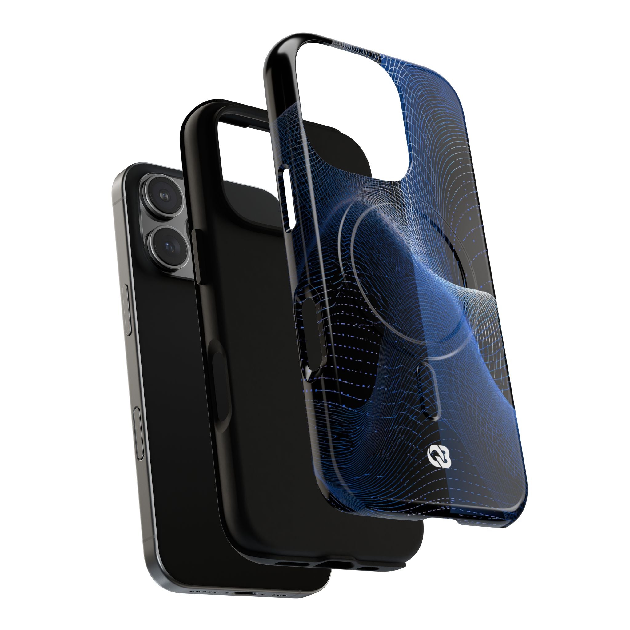 Blue Tough 2.0 Magsafe Phone Case for iPhone - Electric Blue Flux