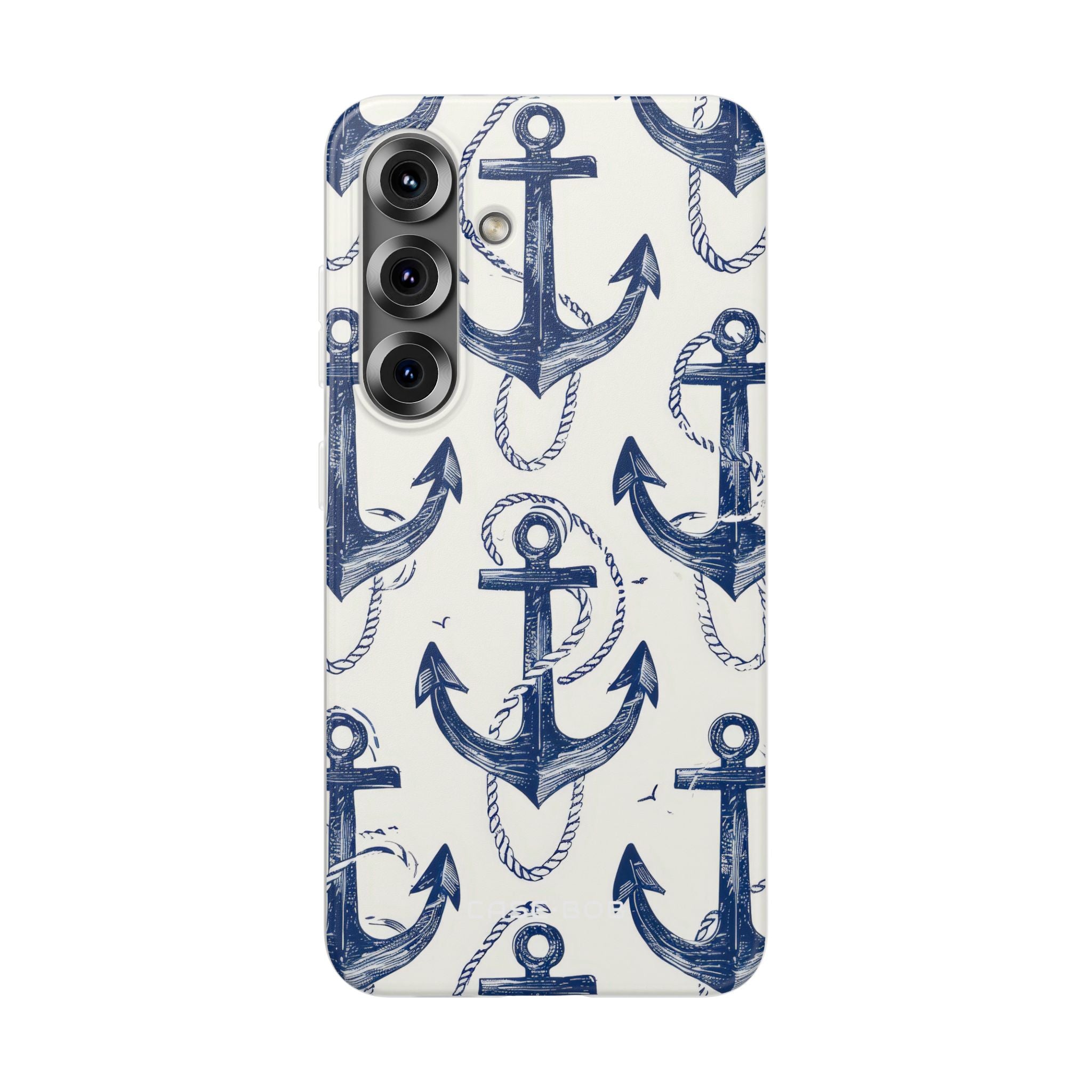 Navy Anchor Loop Samsung S25 Case - Soft