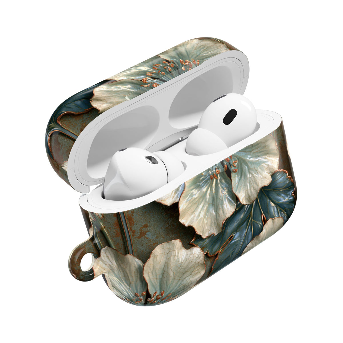 Gilded Blossom Reverie · Hard Case for AirPods & AirPods Pro · Teal