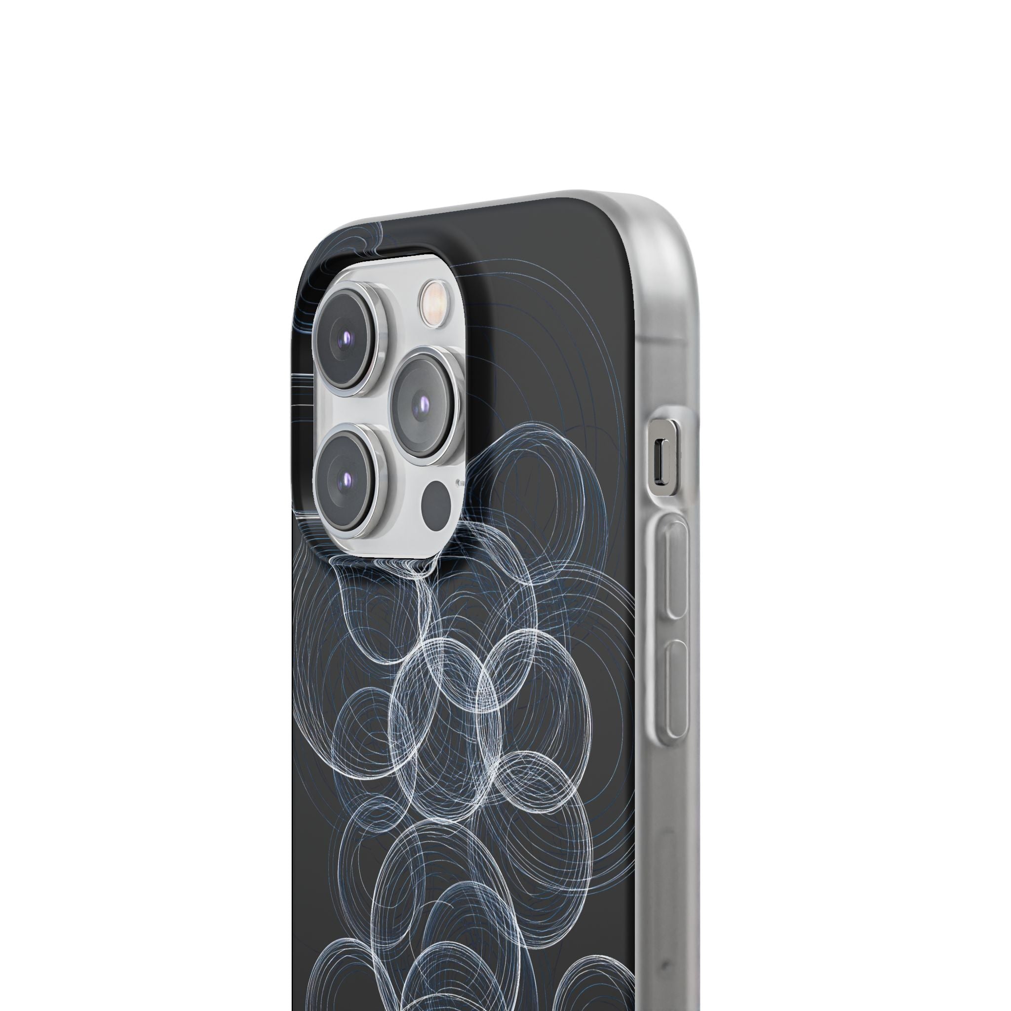 Black Lite Phone Case for iPhone - Frosted Ring Matrix