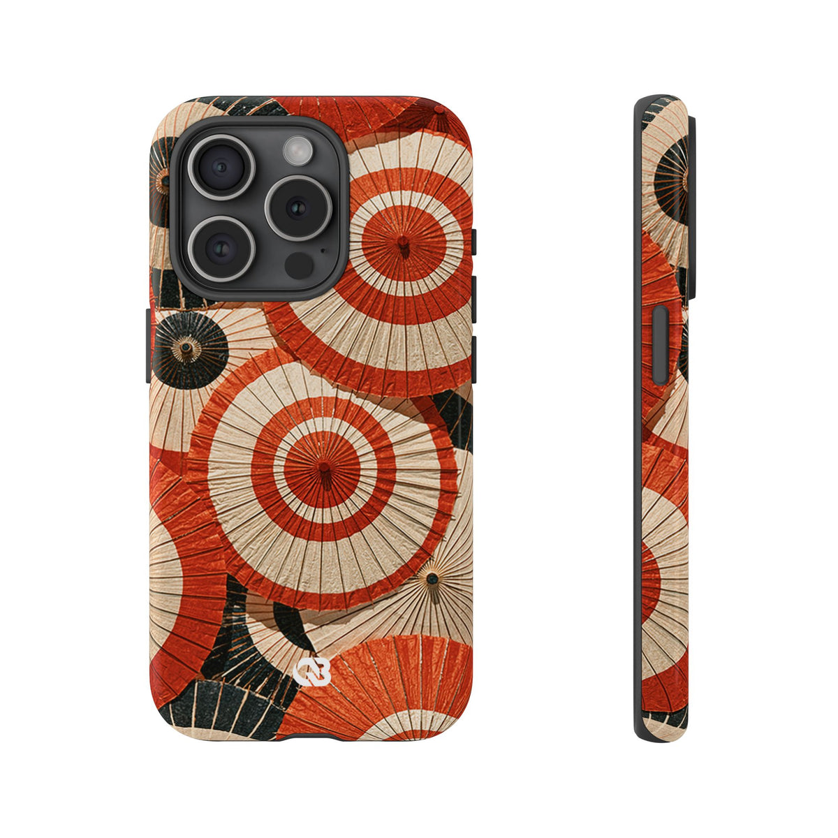 Vermilion Wagasa Motif · Tough Phone Case for iPhone · Red