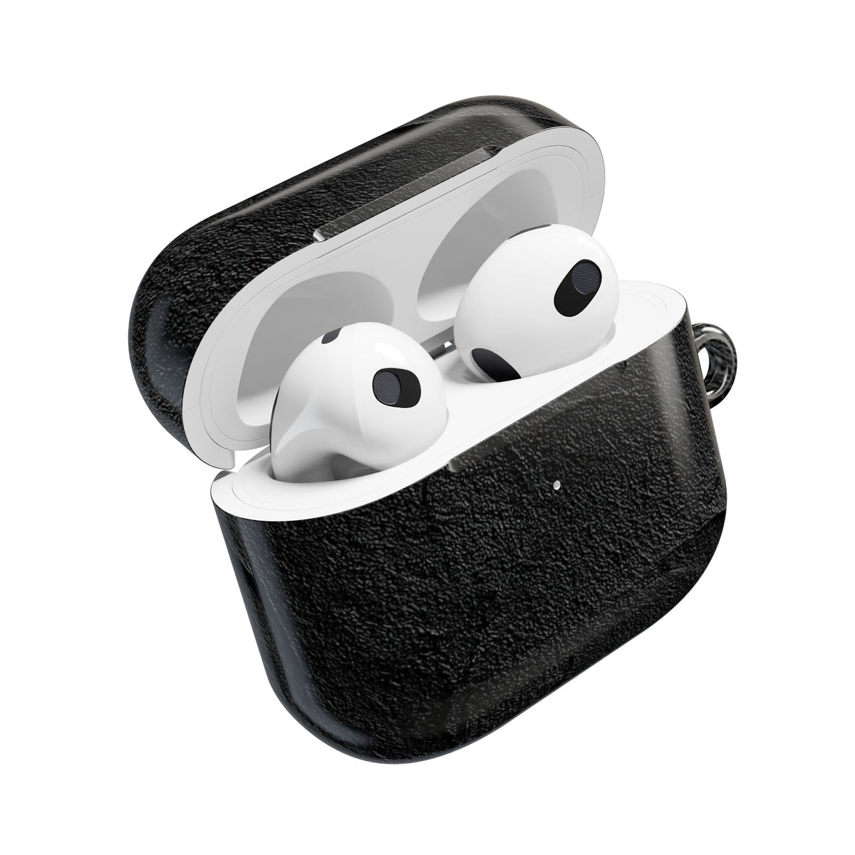 Obsidian Stucco Relief · Hard Case for AirPods & AirPods Pro · Black