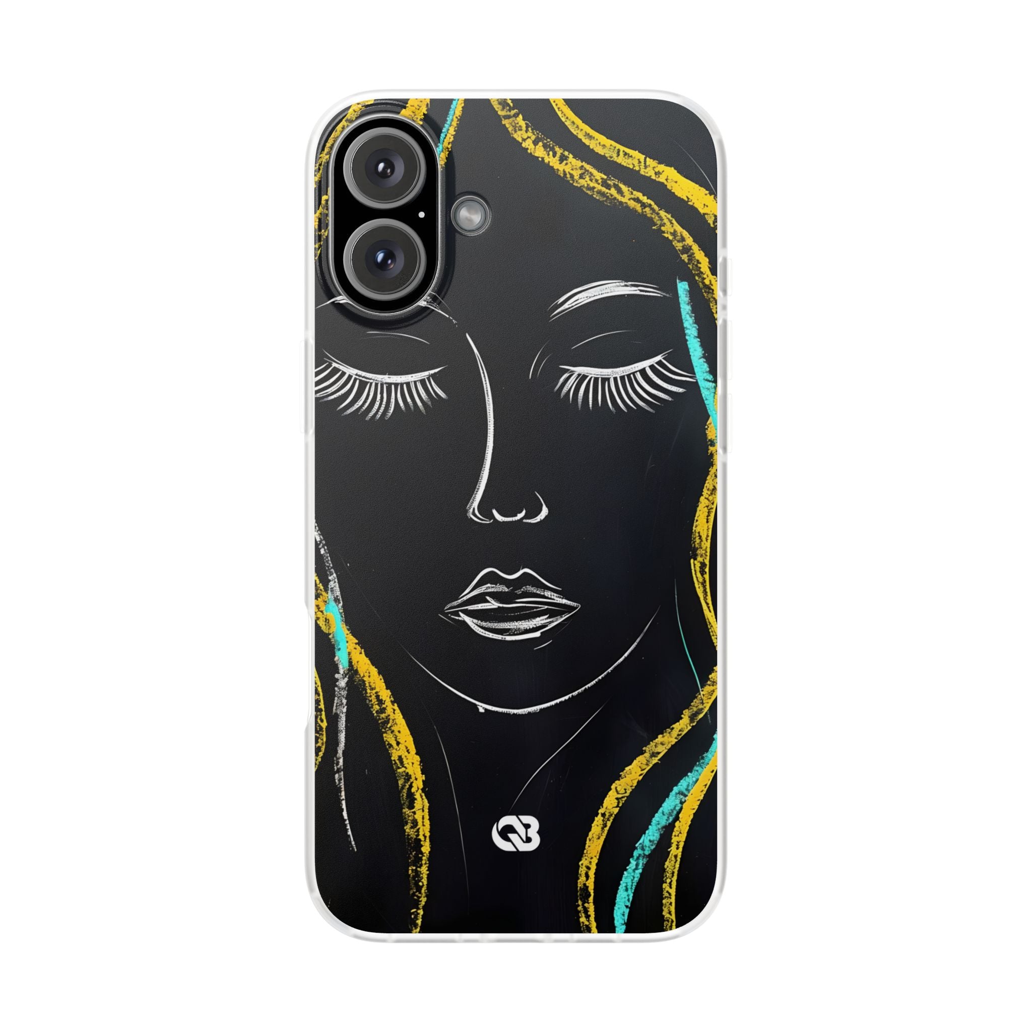Obsidian Chalk Portrait · Soft Phone Case for iPhone