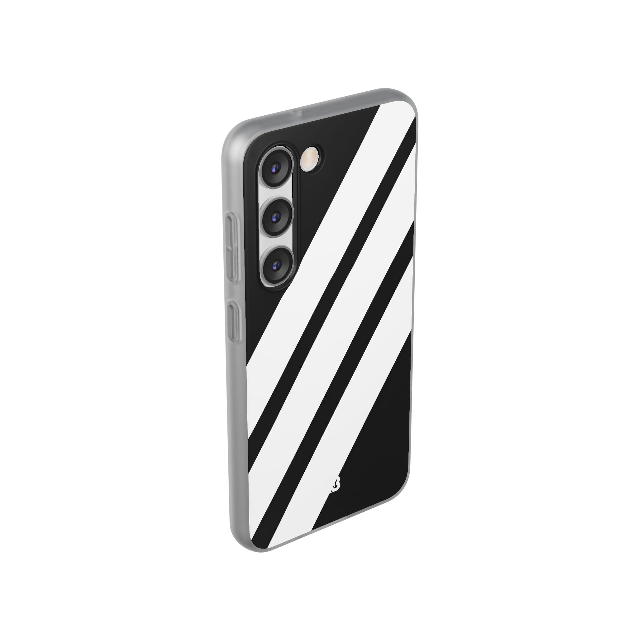 Obsidian White Bars · Soft Phone Case for Samsung