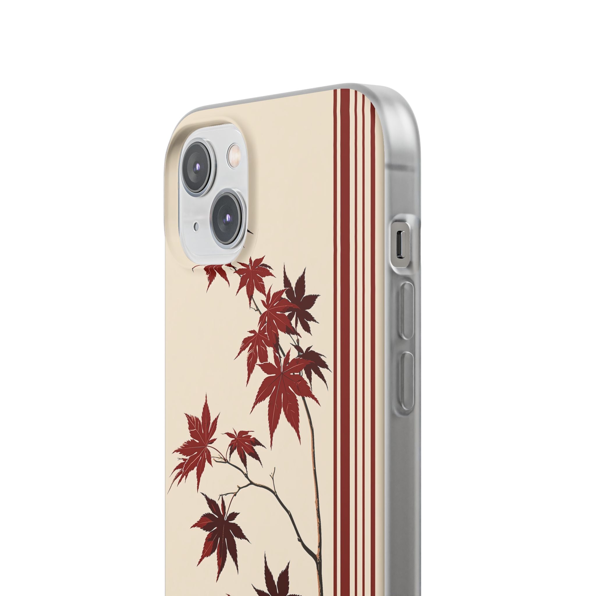 Red Lite Phone Case for iPhone - Crimson Momiji Stripe