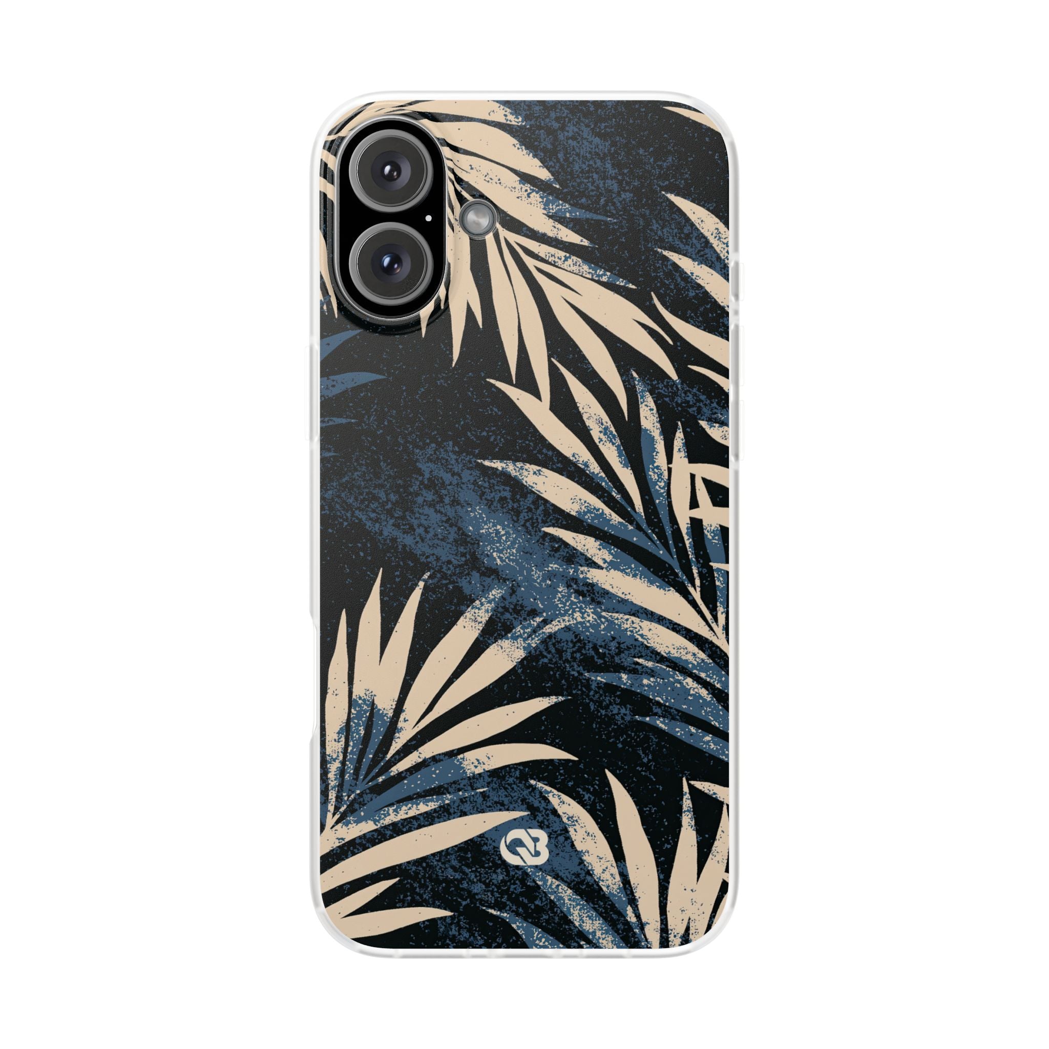 Blue Lite Phone Case for iPhone - Midnight Indigo Palm