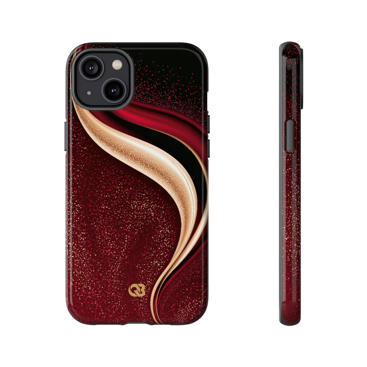 Gilded Crimson Flow · Tough Phone Case for iPhone · Red