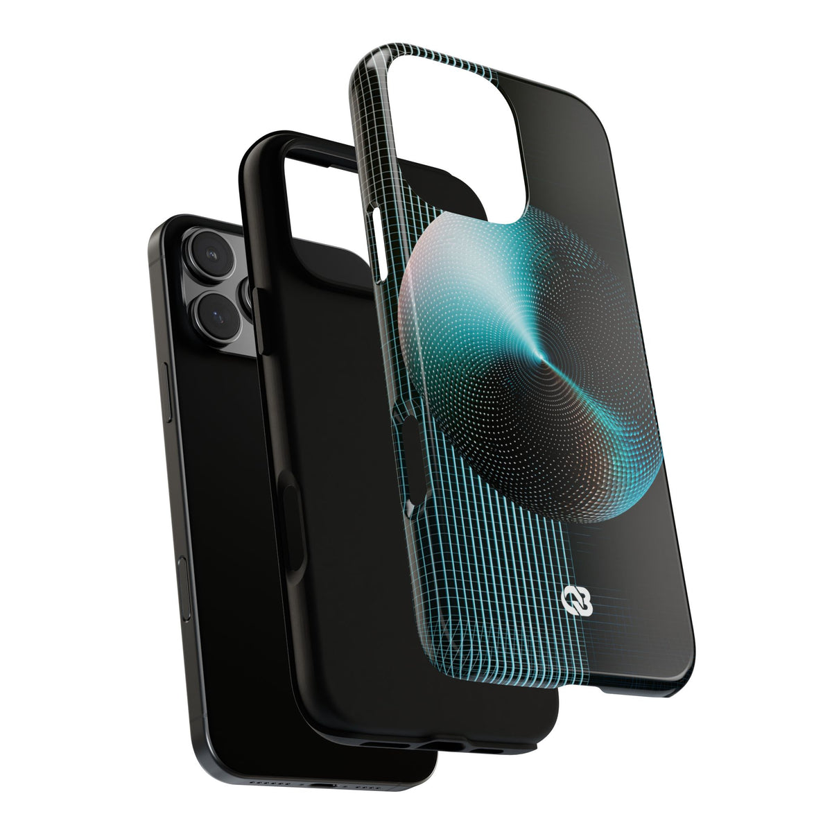 Blue Tough Phone Case for iPhone - Cyan Vector Sphere